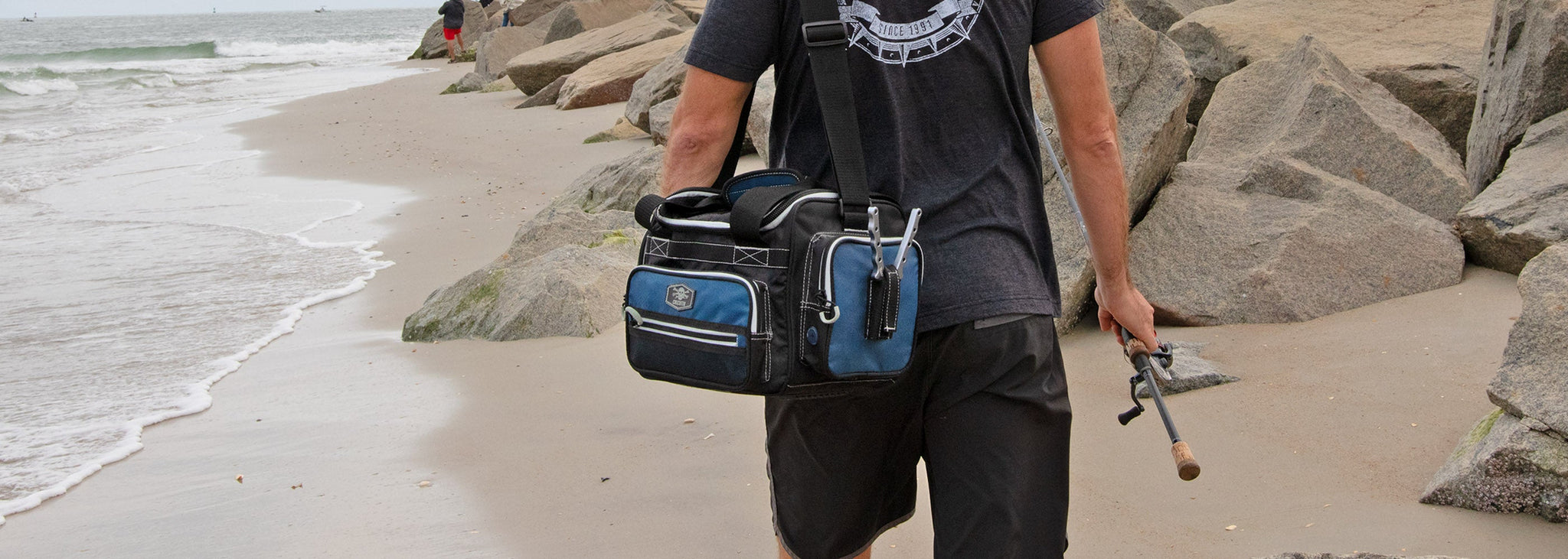 beach tackle bags Large Soft Plastics Bag North Shore Fishing Company Crafted from durable materials YVLEEN Fishing Tackle Box Bag