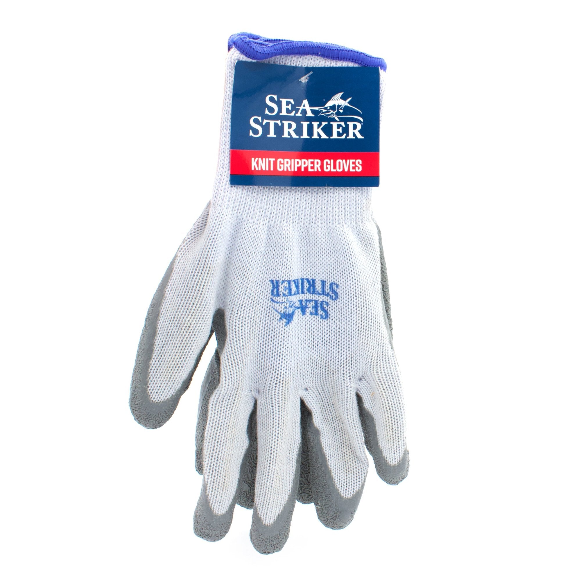 Sea Striker men's knit gripper gloves packaged