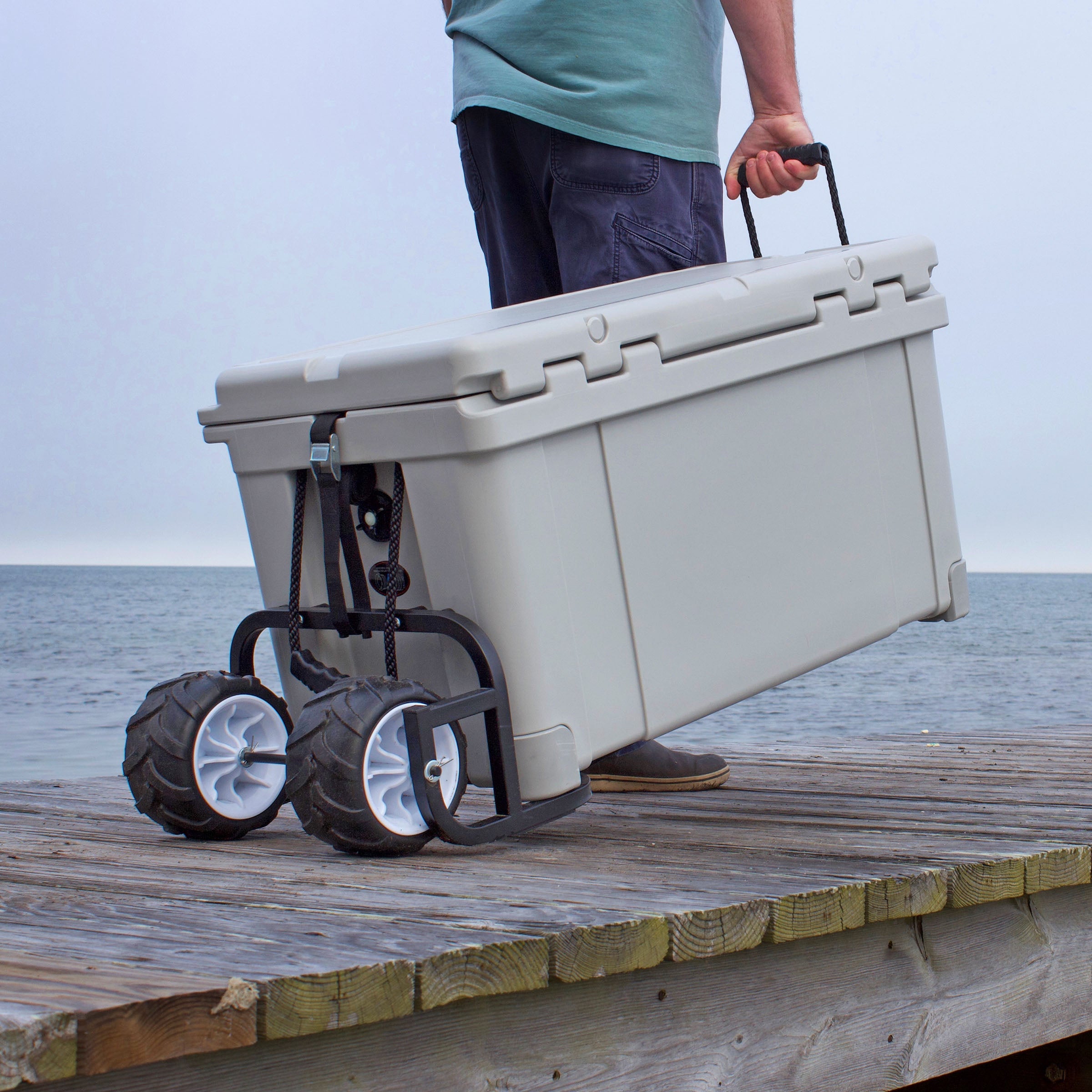 Calcutta cooler cart wheel kit with cooler