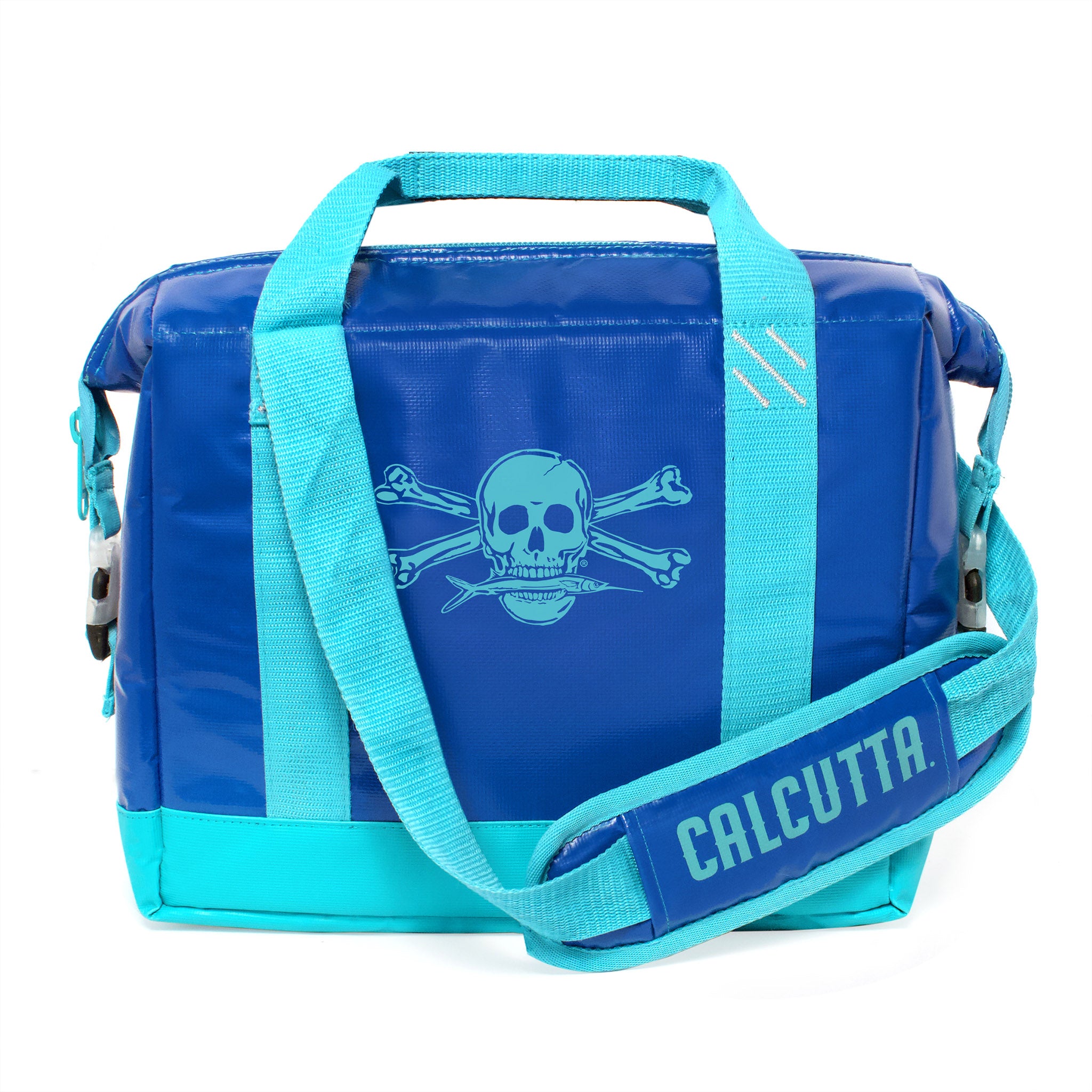 Calcutta soft cooler in blue and teal