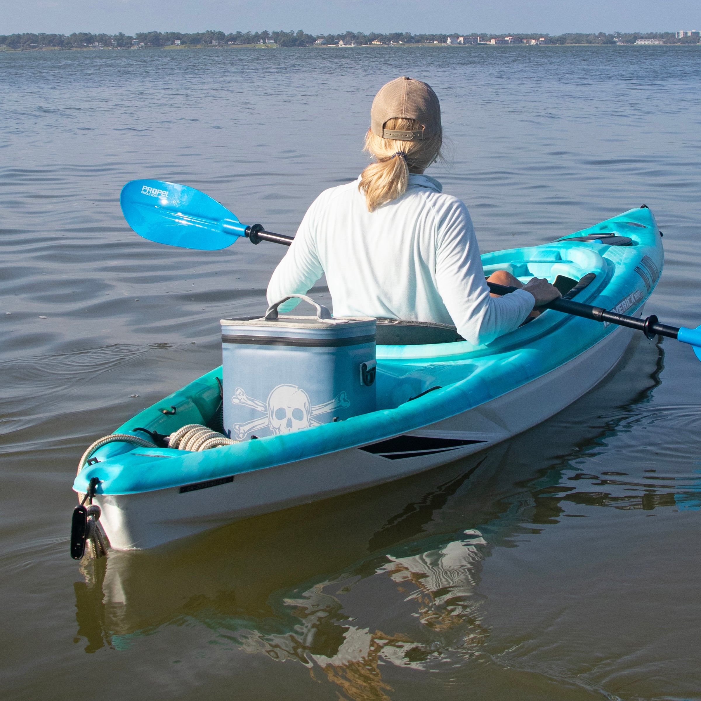 Calcutta Renegade soft cooler in kayak