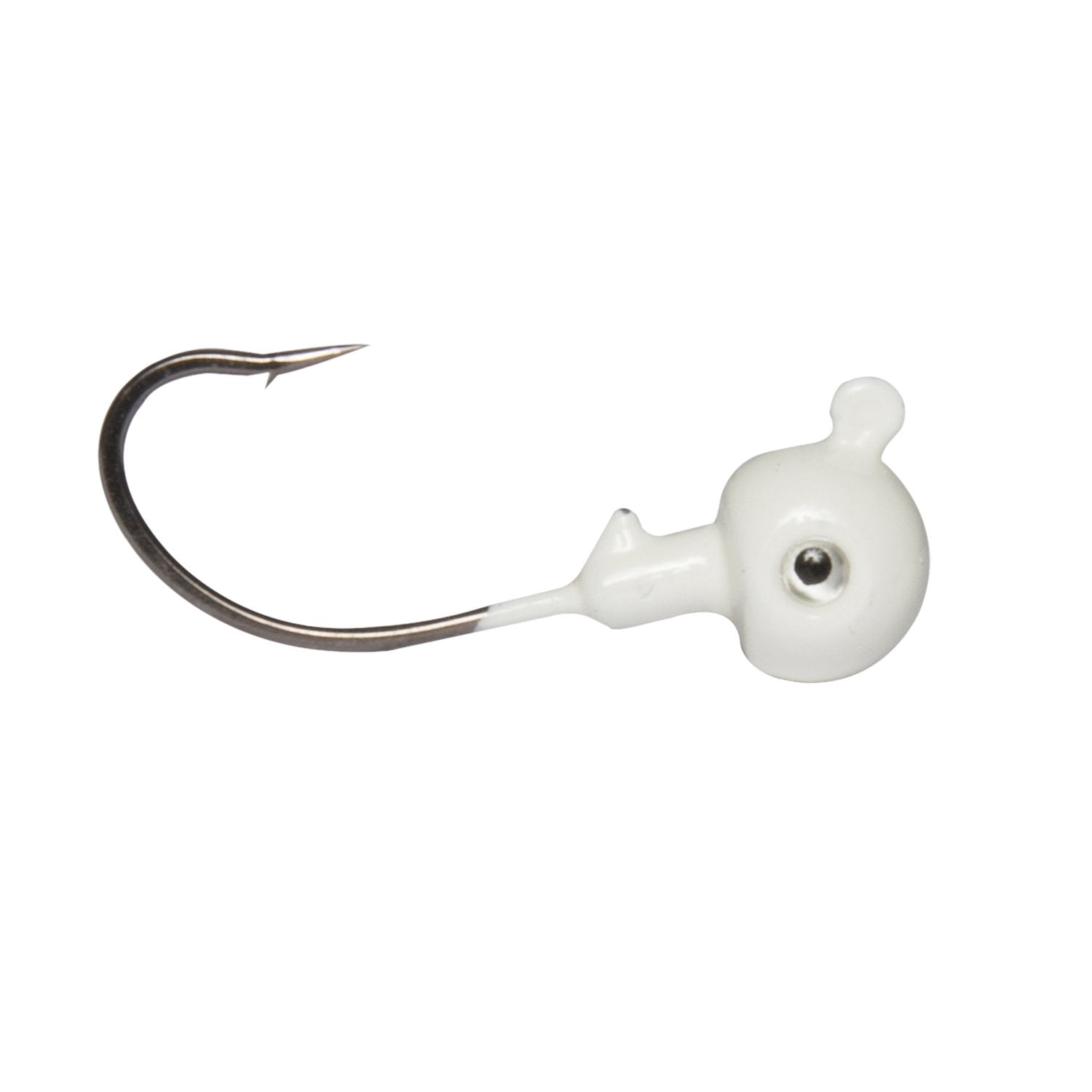 Got-cha flat back live eye jig head white