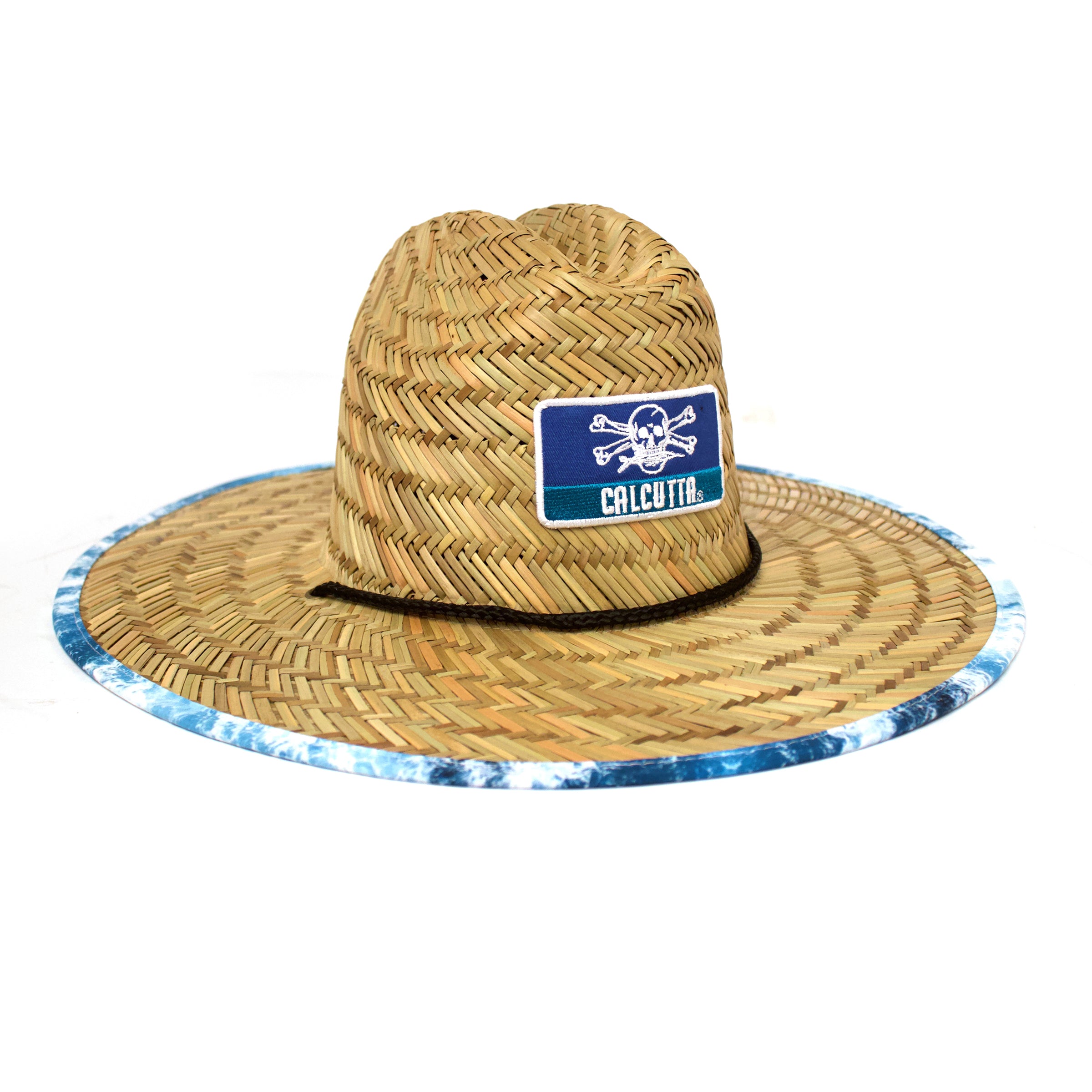 Straw Hat with Water Camo