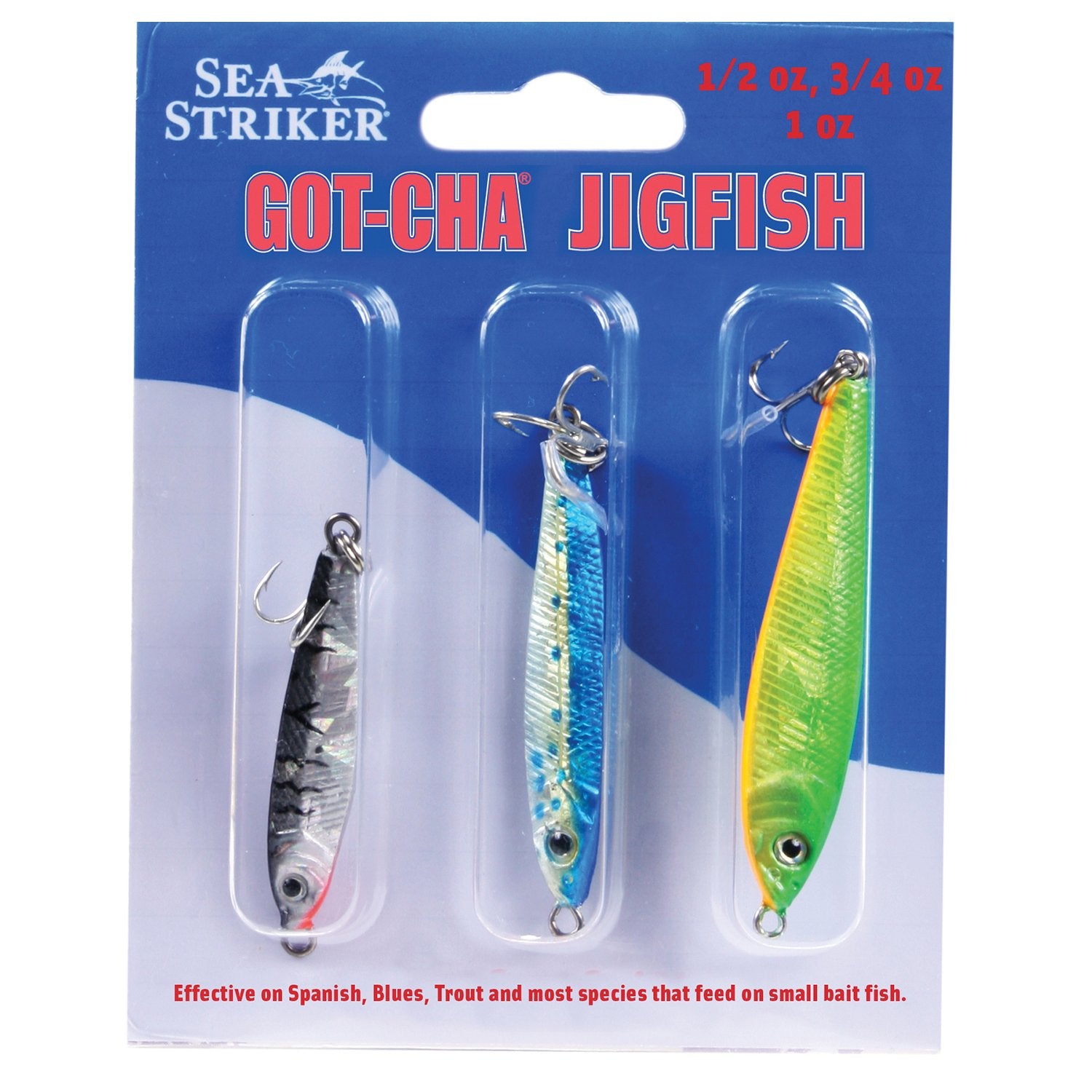 Got-cha Jigfish 3 pack multiple sizes