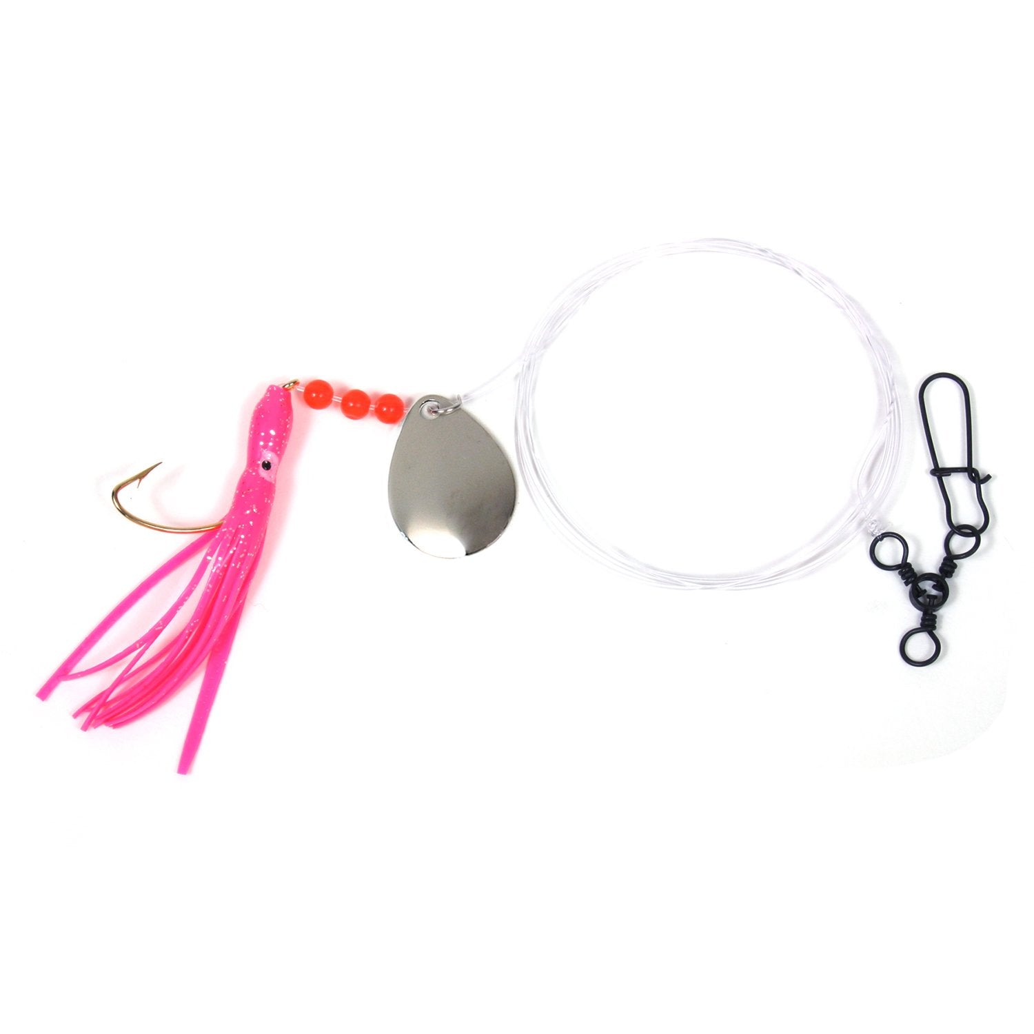 Fishing Squid Rigs Making Kit 161pcs Fluke Flounder Saltwater Fishing  Hoochie Rig, Include Soft Squid Skirt Lure, 3 Way Swivel with Duo Lock  Snap