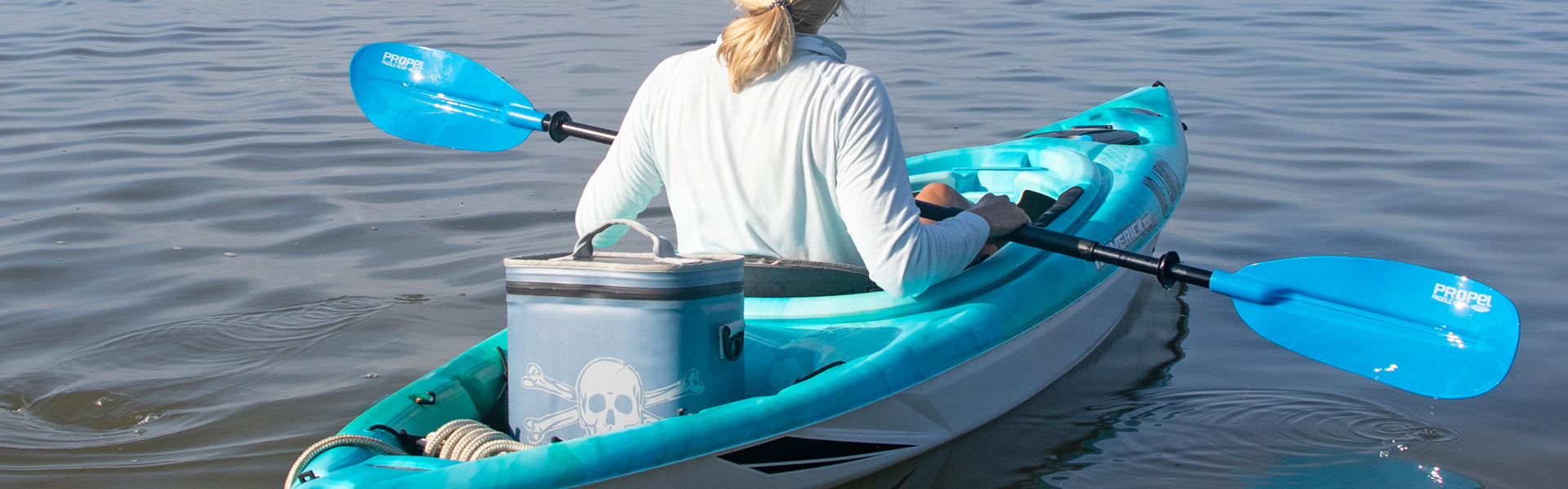 Renegade soft cooler in kayak
