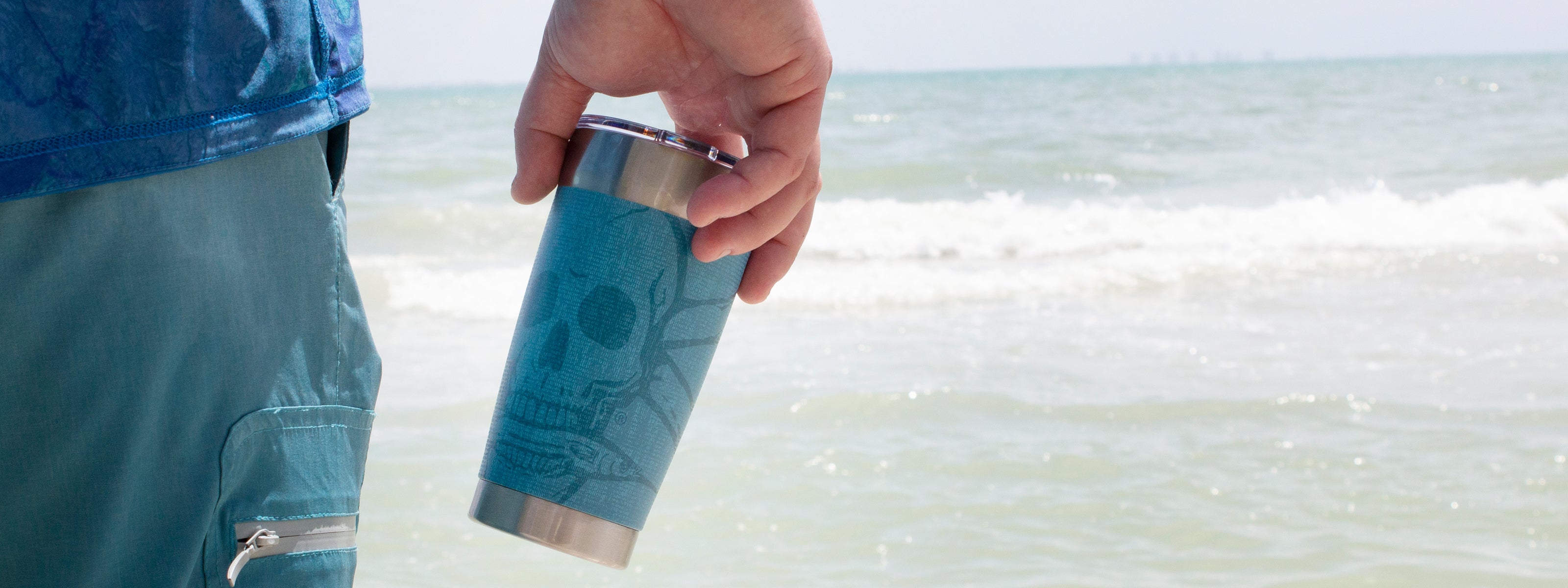 Calcutta tumbler at the beach