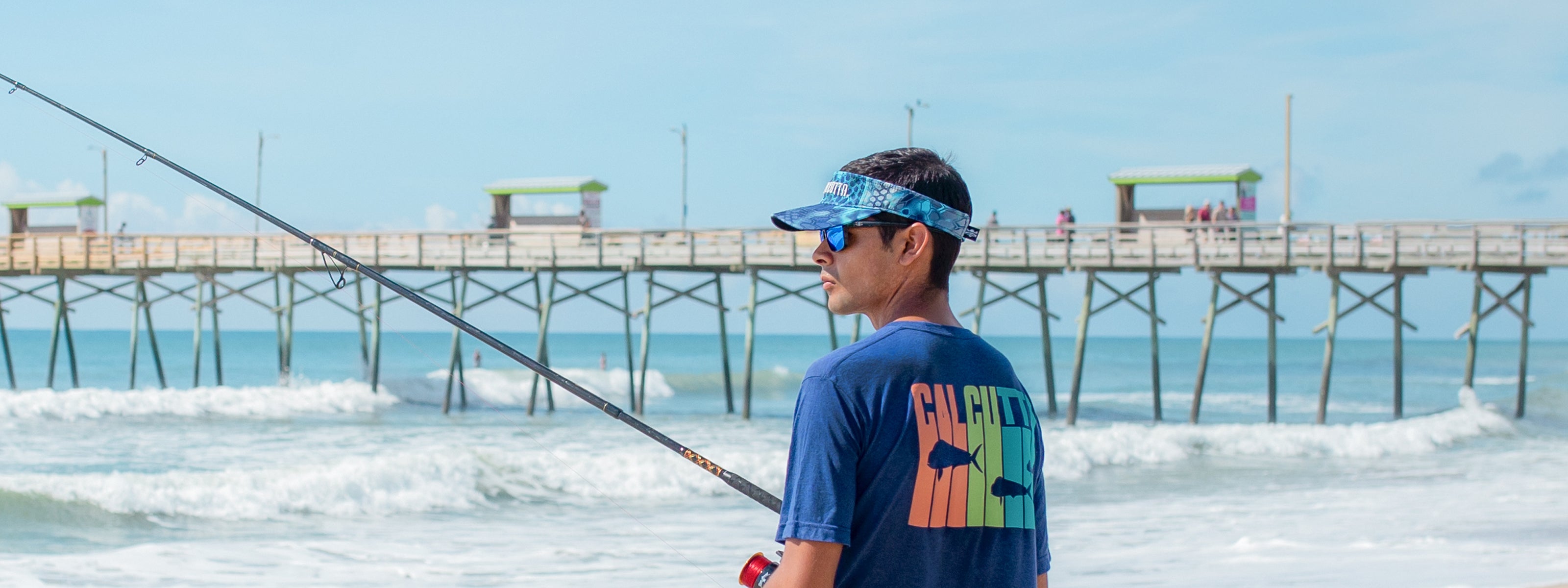 Man wearing Calcutta sunglasses and hat