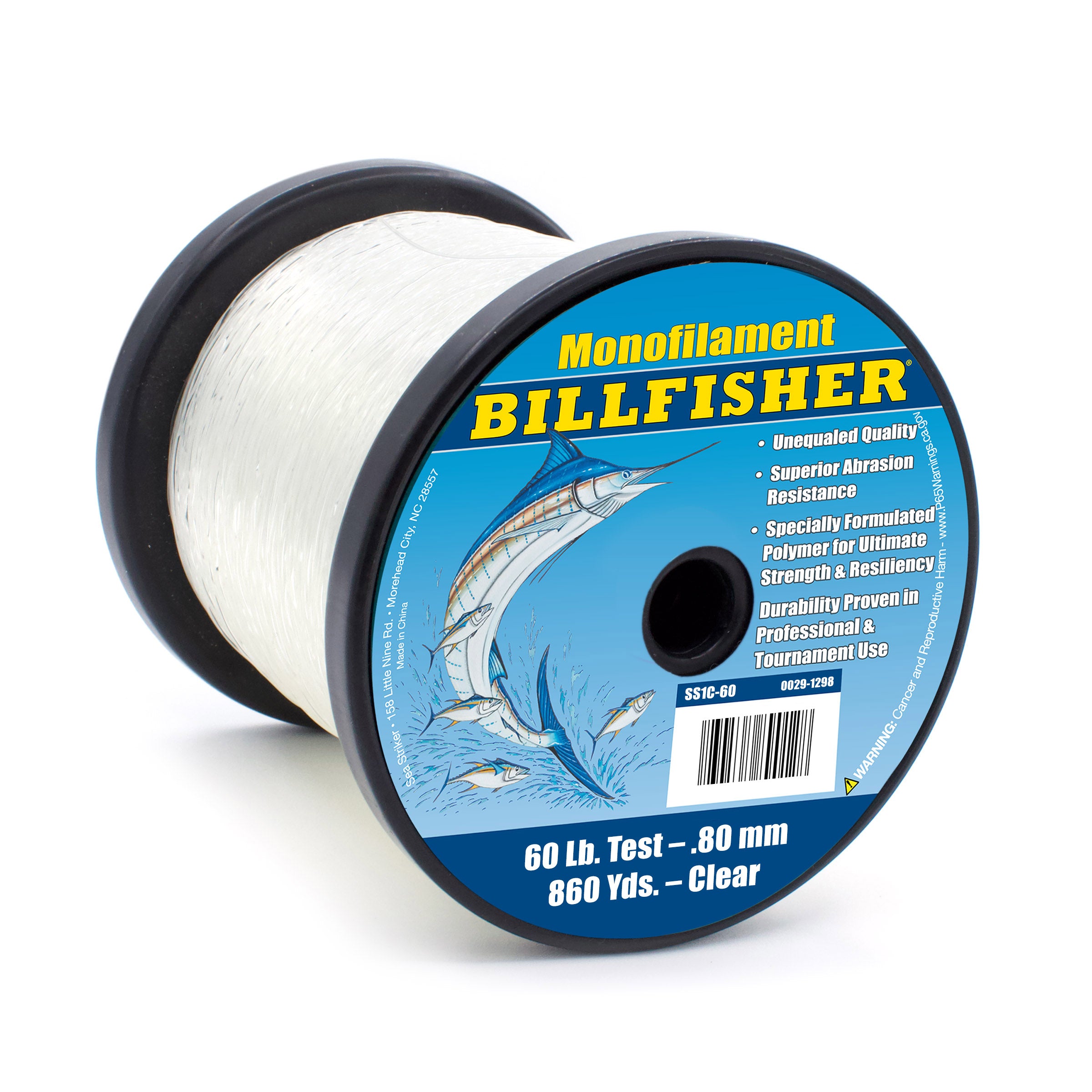 Billfisher monofilament spool 60lb. test