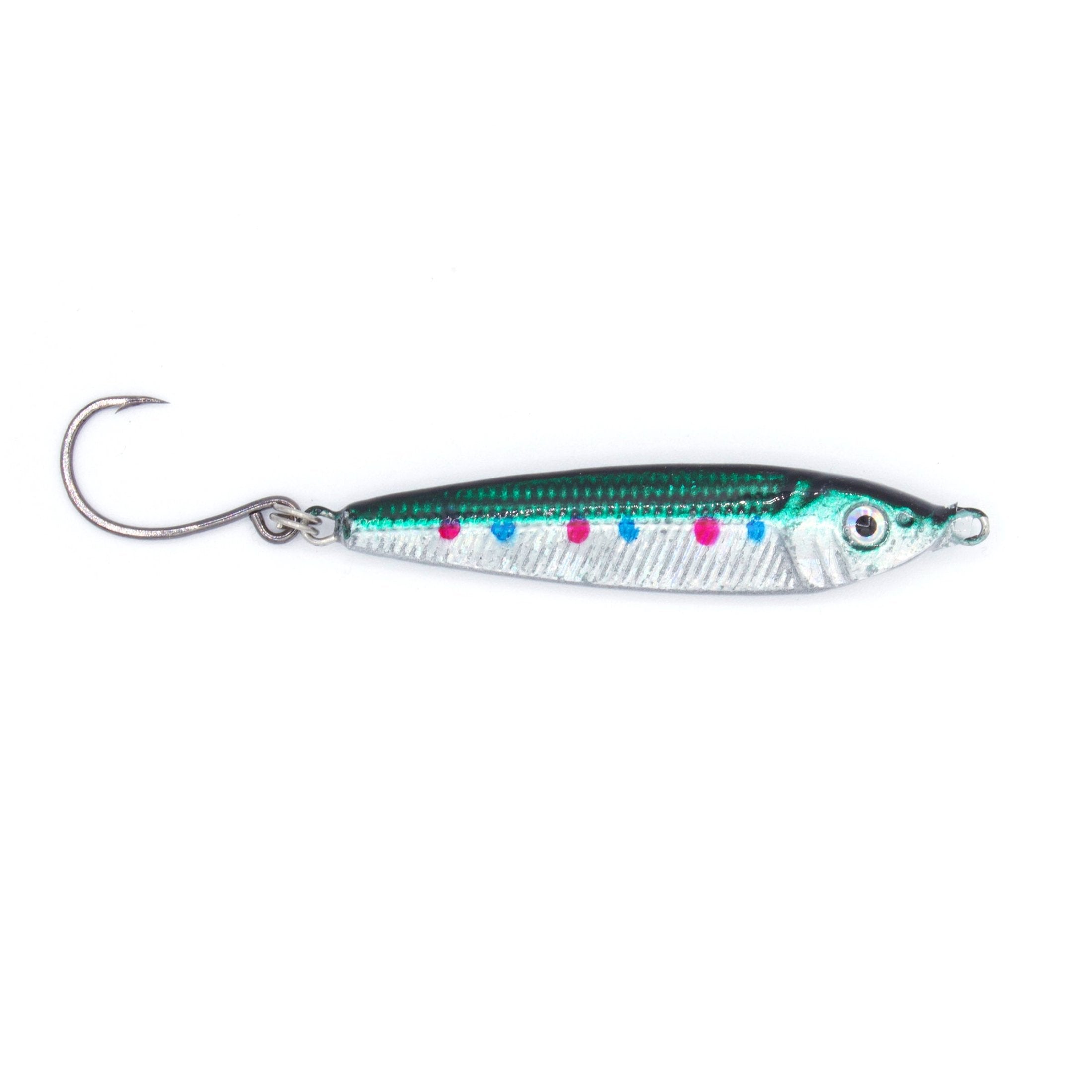 Got-cha single hook jigfish black green silver