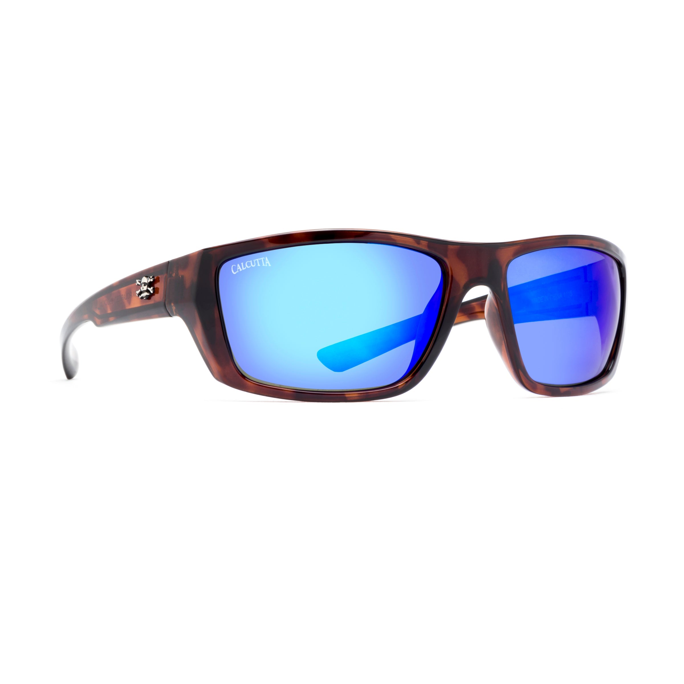 Calcutta Sancho sunglasses blue mirror tortoise frame