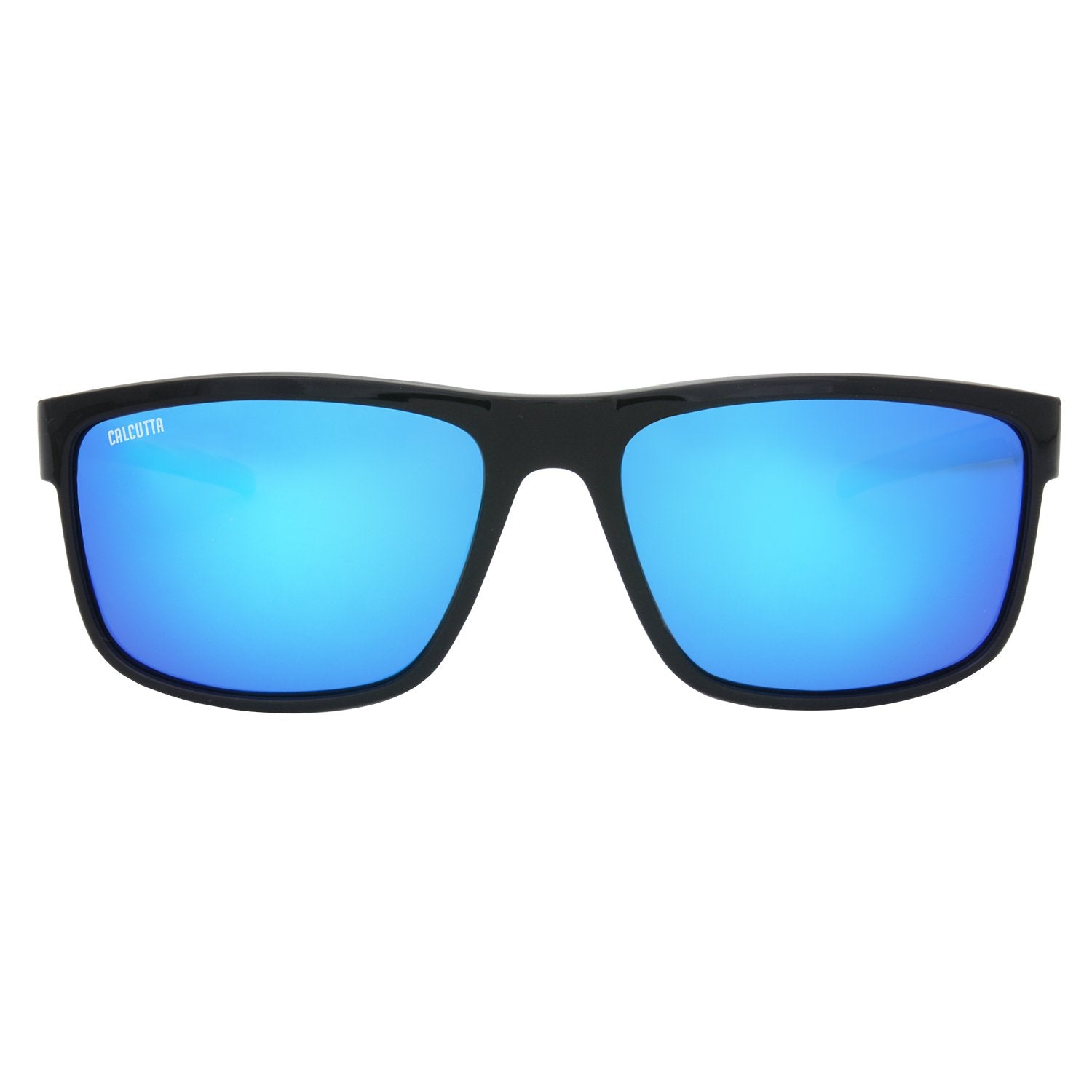 Calcutta Palma Sola Polarized Sunglasses Shiny Black Frame/Blue Mirror Lens