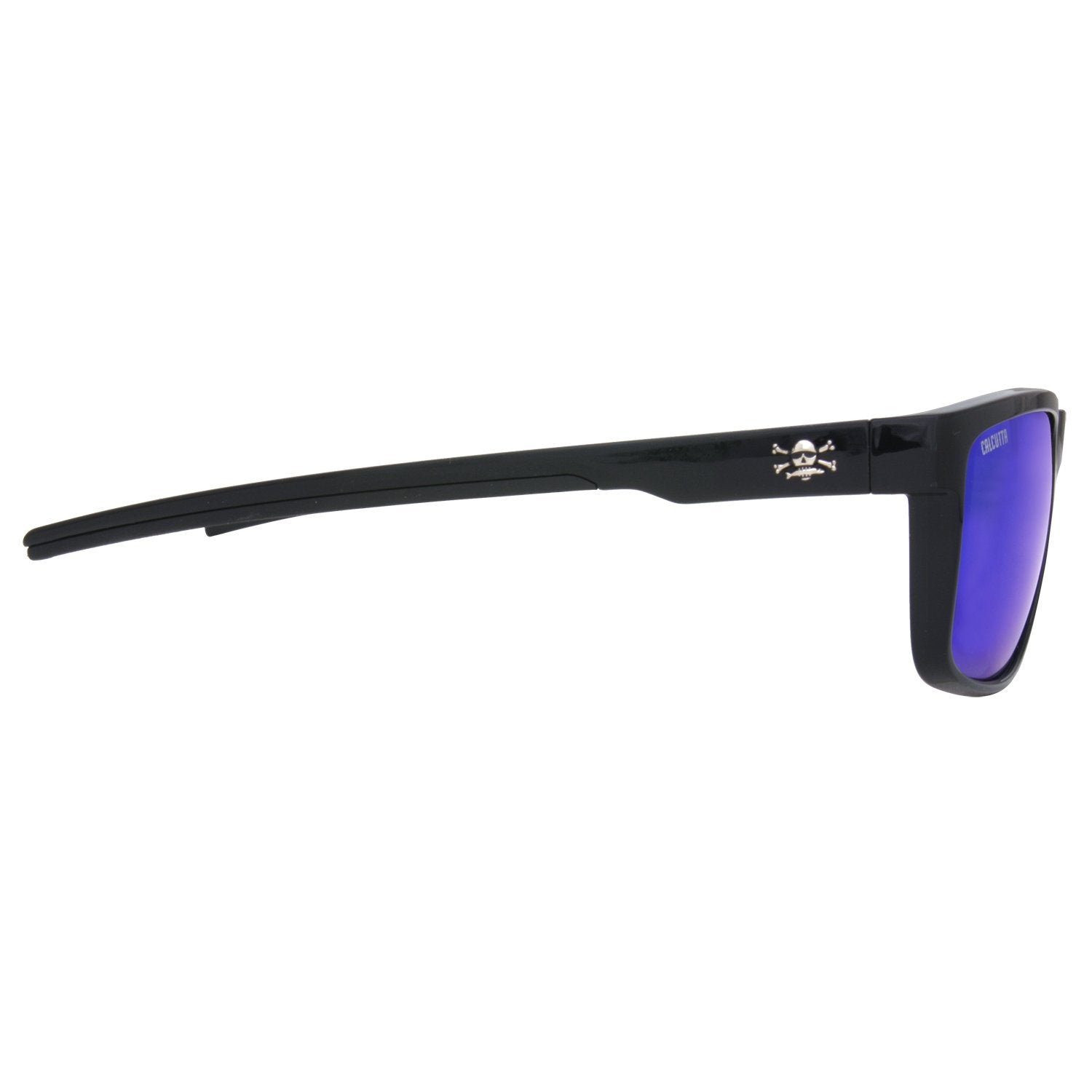 Calcutta Palma Sola Polarized Sunglasses Shiny Black Frame/Blue Mirror Lens