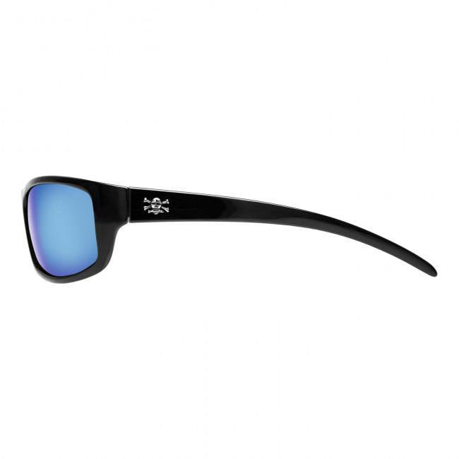 Calcutta Meads sunglasses black frame blue lens side