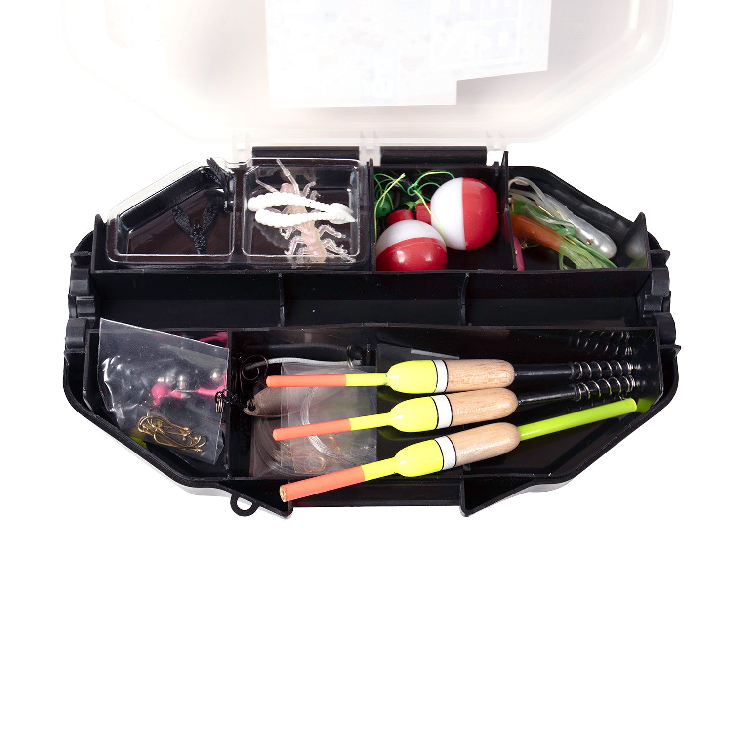 Ready2Fish Plus panfish spincast rod and reel combo tackle kit open