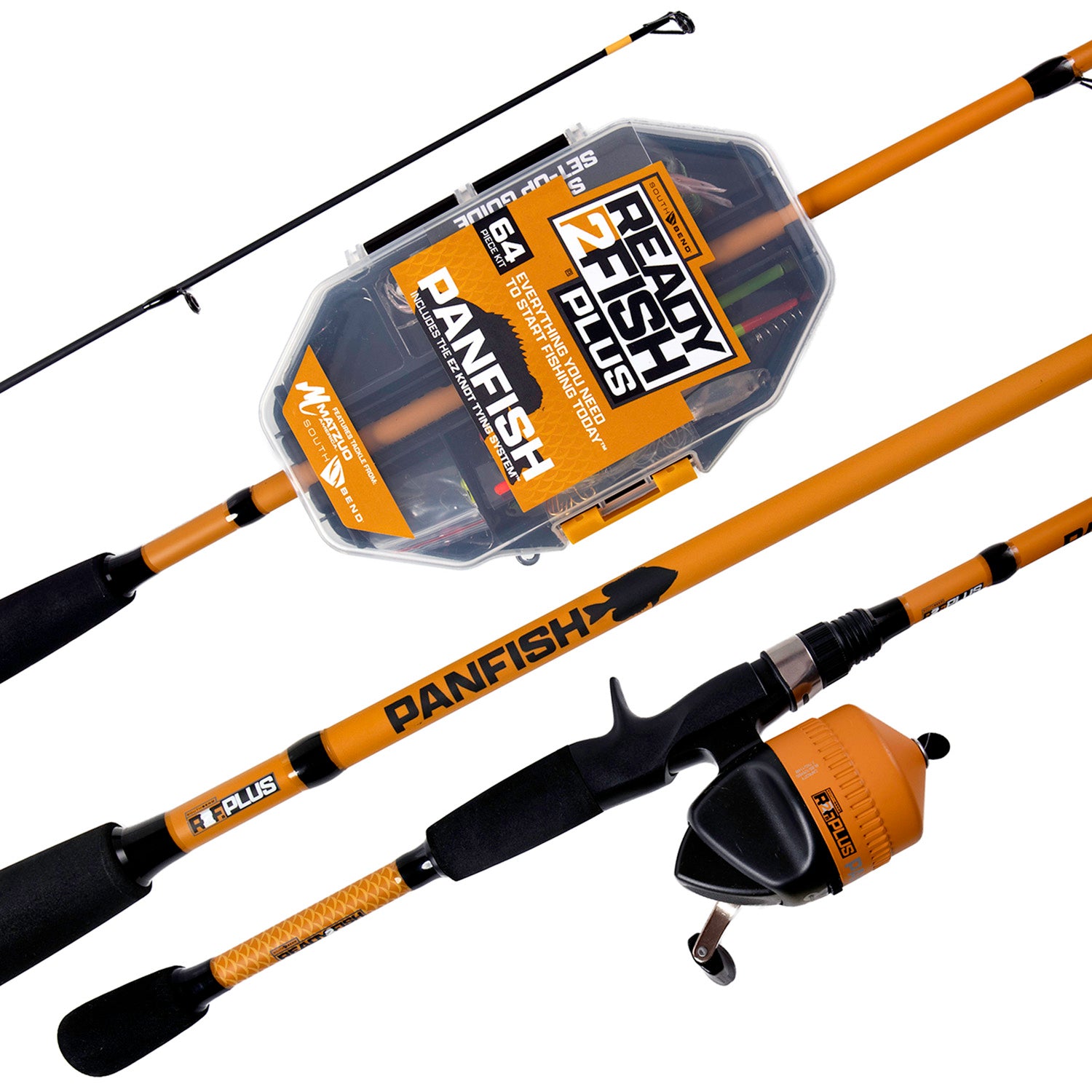 Ready2Fish Plus panfish spincast rod and reel combo closeup