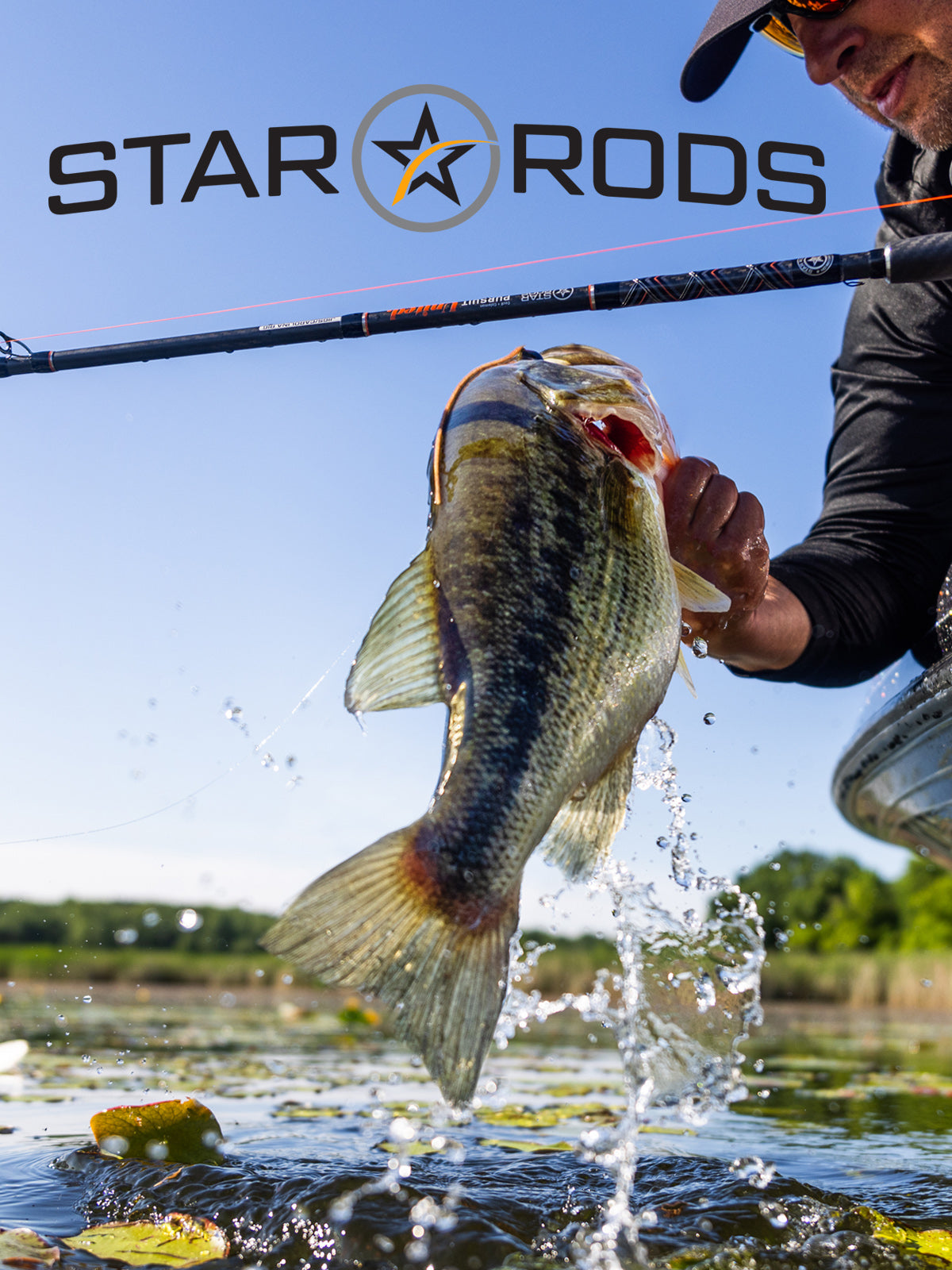Start Rods freshwater bass rod with bass