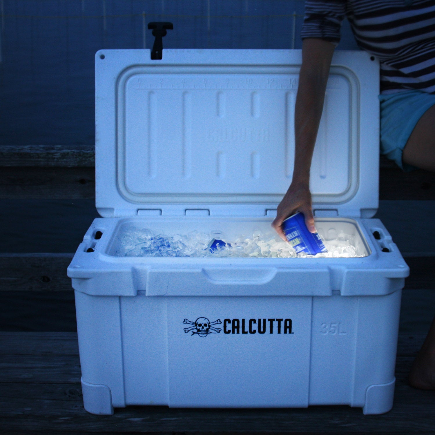 Calcutta cooler with LED light