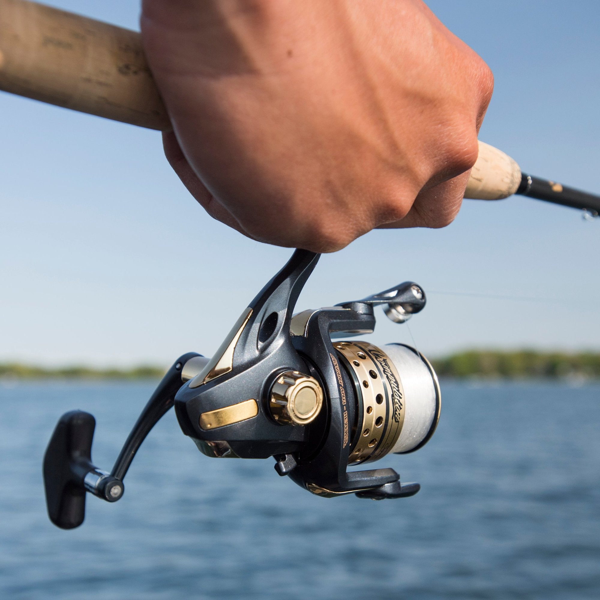 South Bend Compulsion fishing rod combo is fisherman's hand