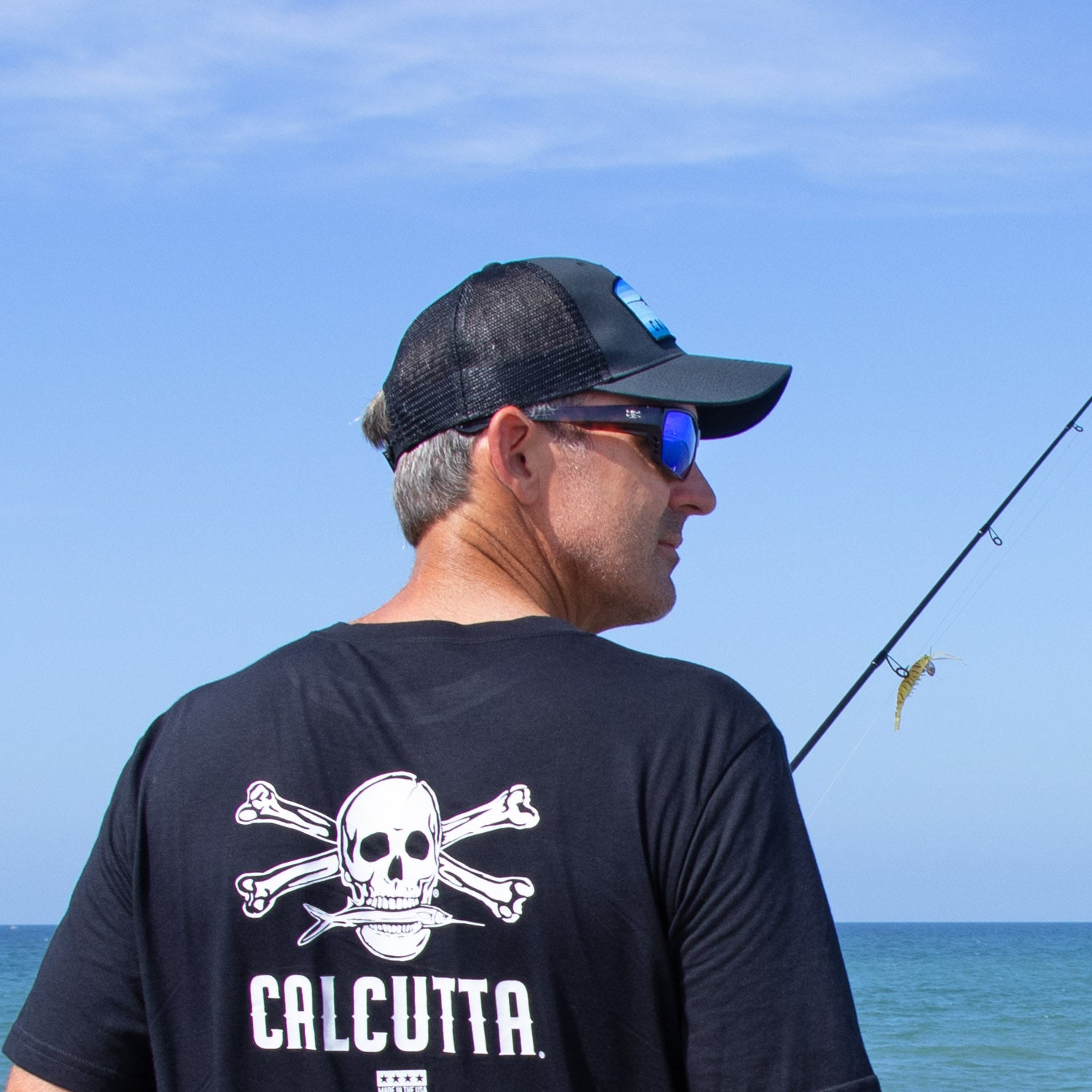 Fisherman wearing Calcutta sunglassees