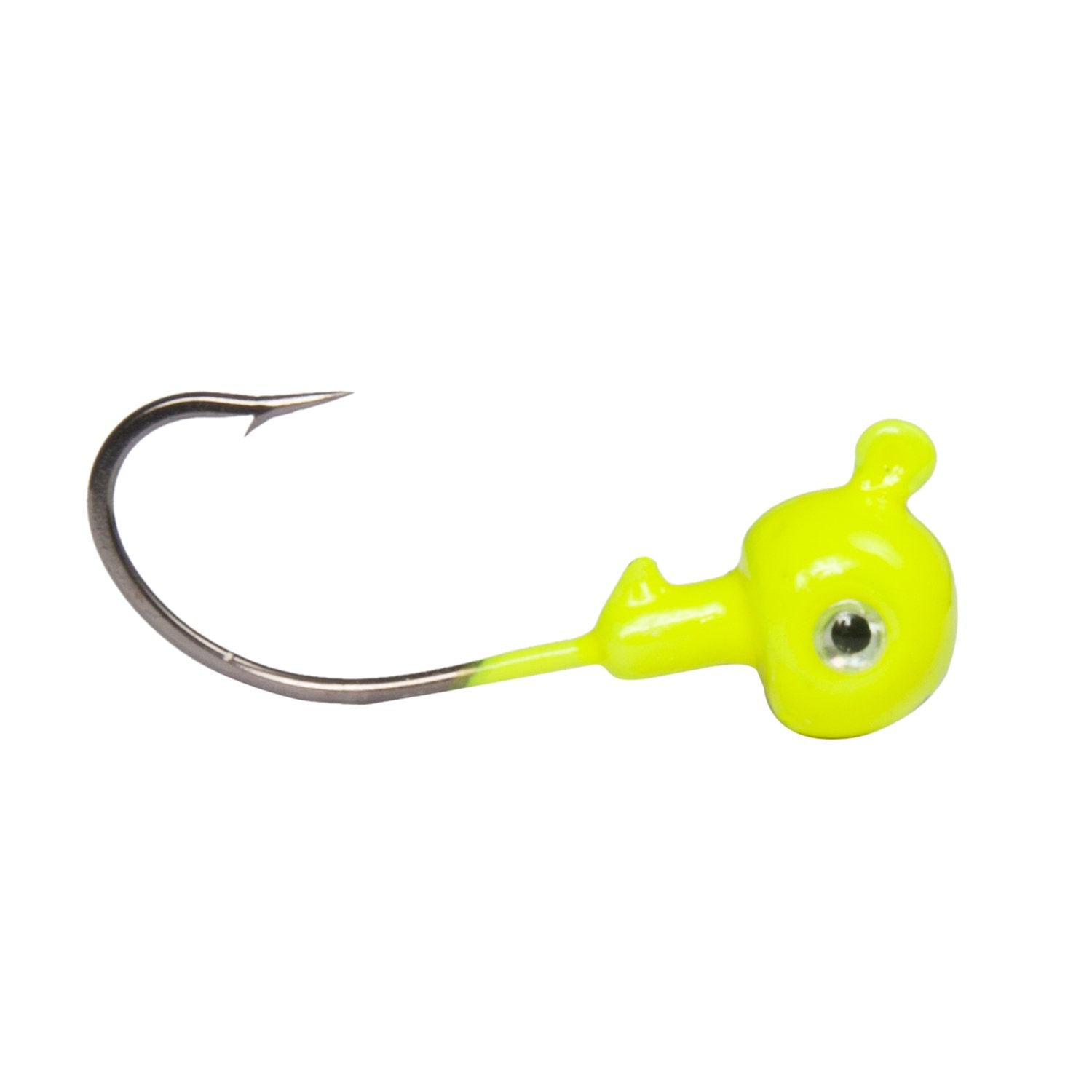 Got-cha flat back live eye jig head chartreuse