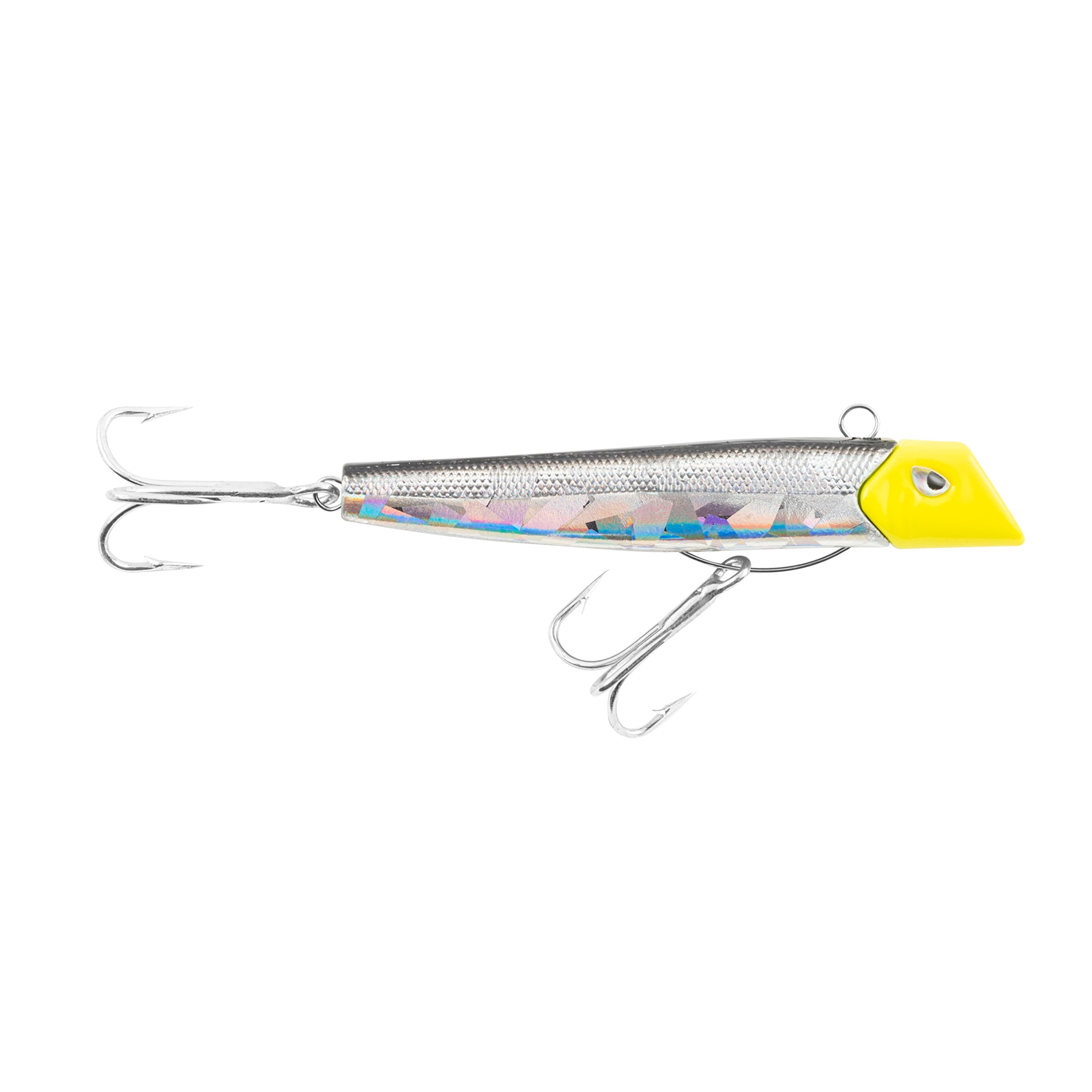 Got-cha Pro lure silver foil black back chartreuse head