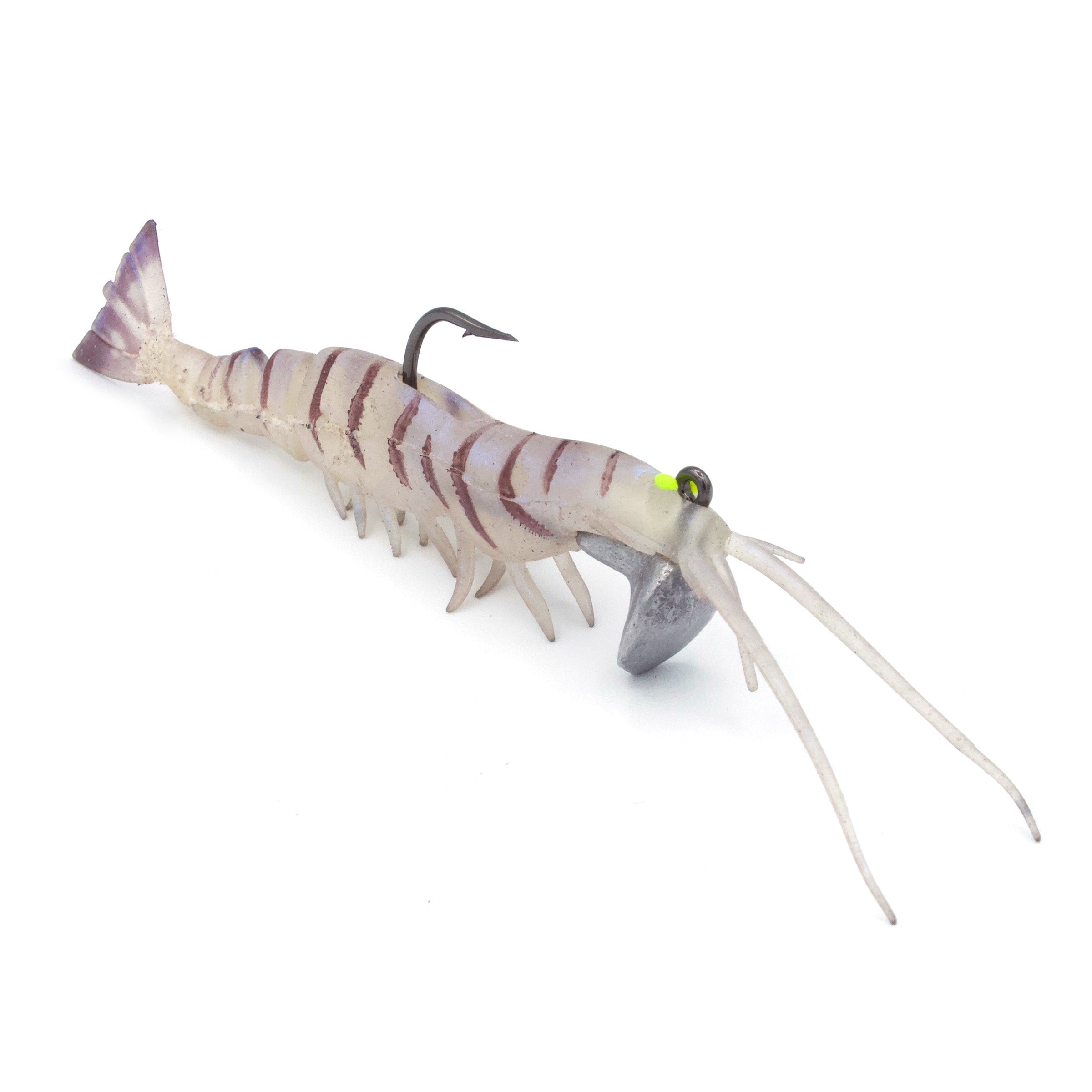 Goture Soft Luminous Shrimp Lure Shrimp Bait Soft Plastic with Sharp Hooks  for Freshwater Saltwater Fishing Lures Shrimp Bait Set Kit 5PCS/ 9PCS/