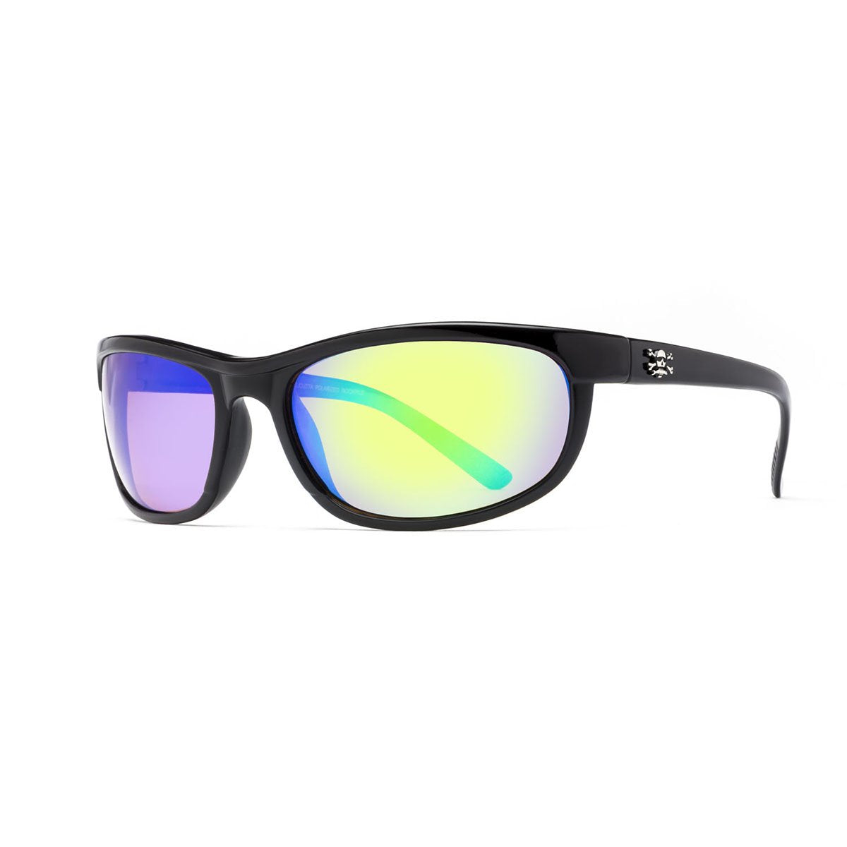 Calcutta Norton Polarized Sunglasses Matte Black Frame/Blue Mirror Lens