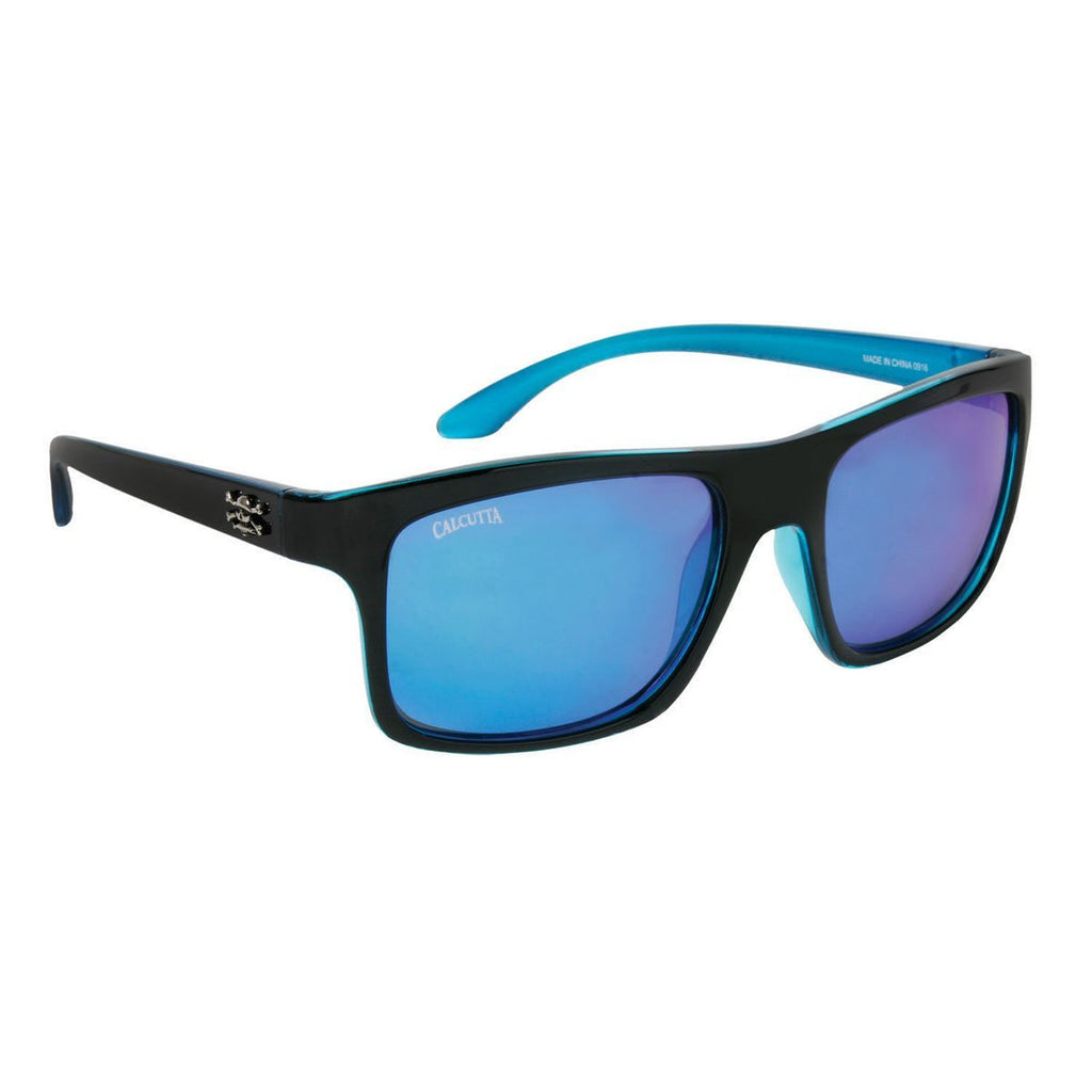 Calcutta Pamlico Polarized Sunglasses Black Frame/Blue Mirror Lens