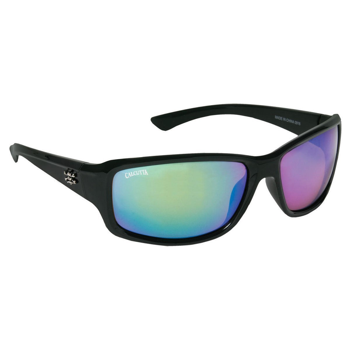 Calcutta Fundy Polarized Sunglasses Black Frame/Blue Mirror Lens