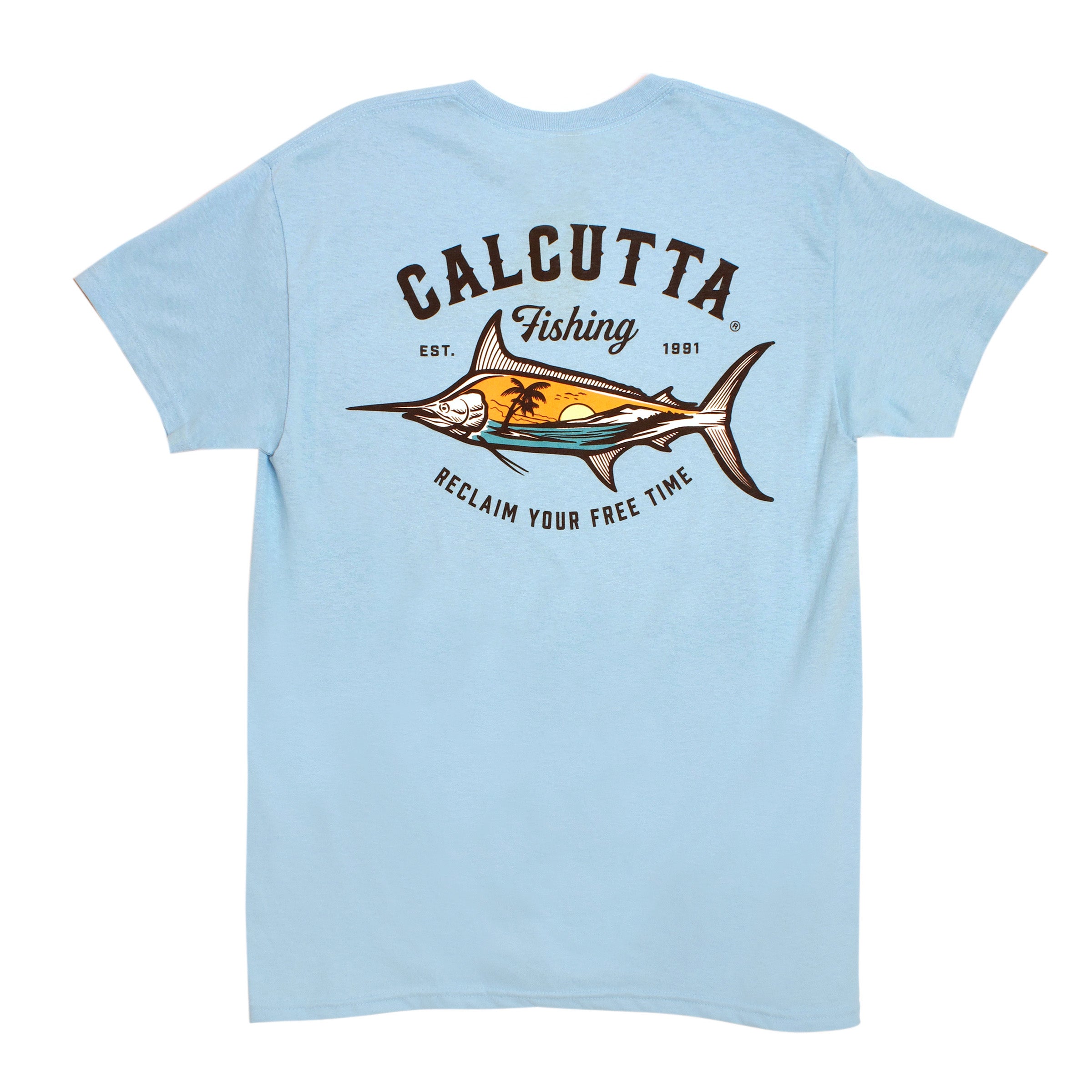 Del Sol Classic Crew Tee - Big Fish, T-Shirt Uomo/Donna, Colore Ice Blue, Cambia Dal Nero A Colori Vivaci Al Sole, Tecnologia Spectrachrome, Taglia Unica?