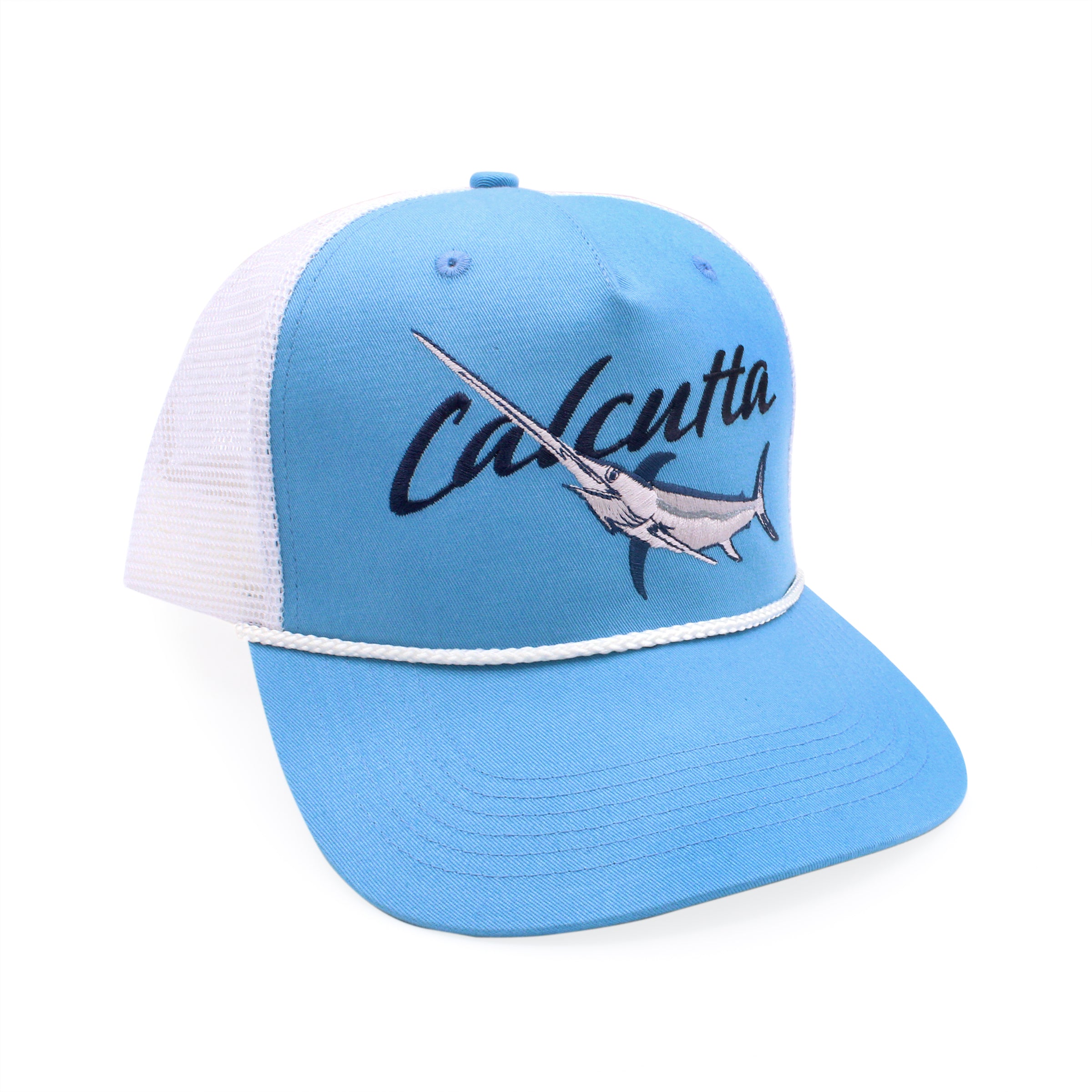 Vintage Vintage Fishing Hat Cap Strapback Blue Tan Fish Fly Shop 90s
