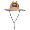 Kids Straw Hat with Colorful Under Brim and Calcutta Patch
