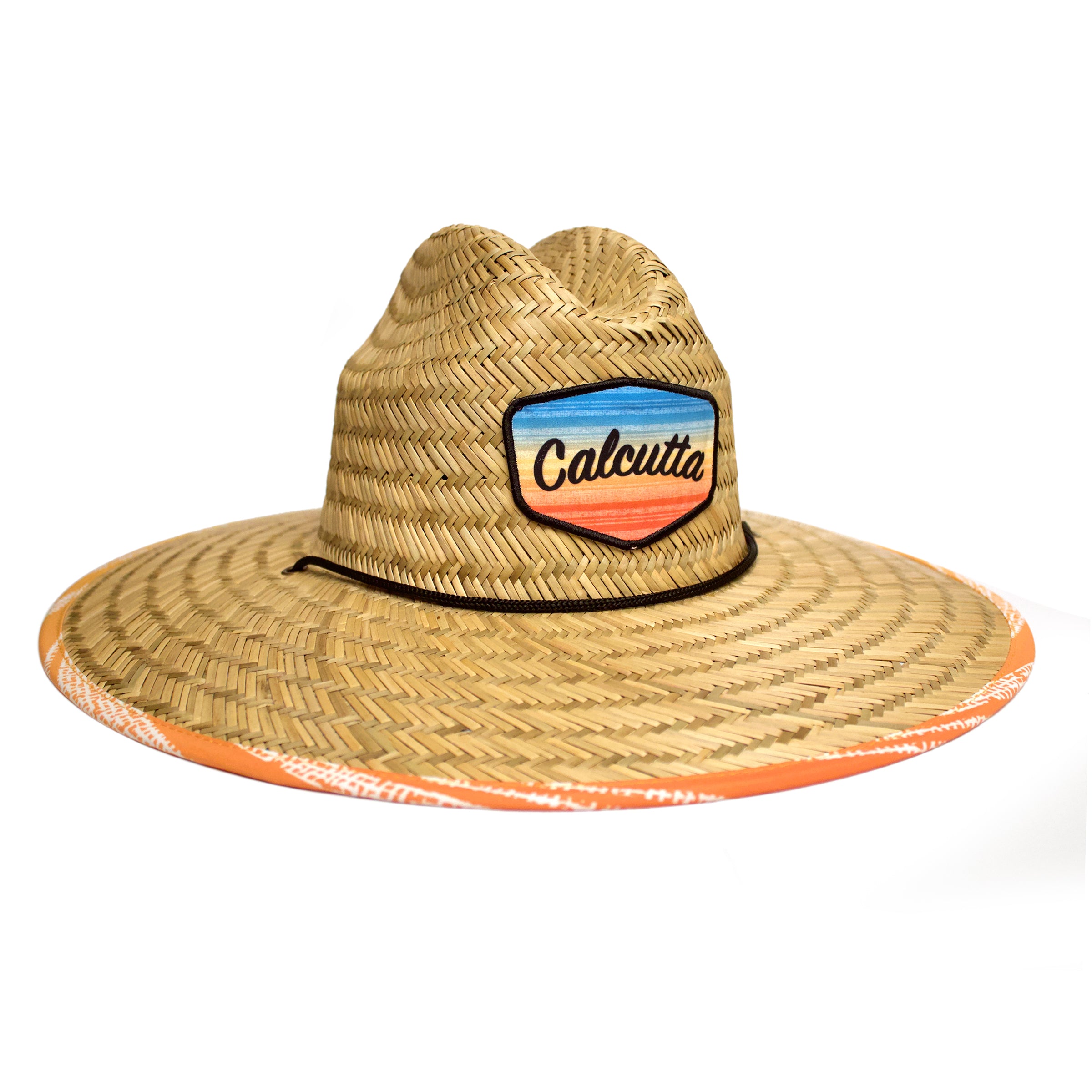 Straw Hat with Color Gradient