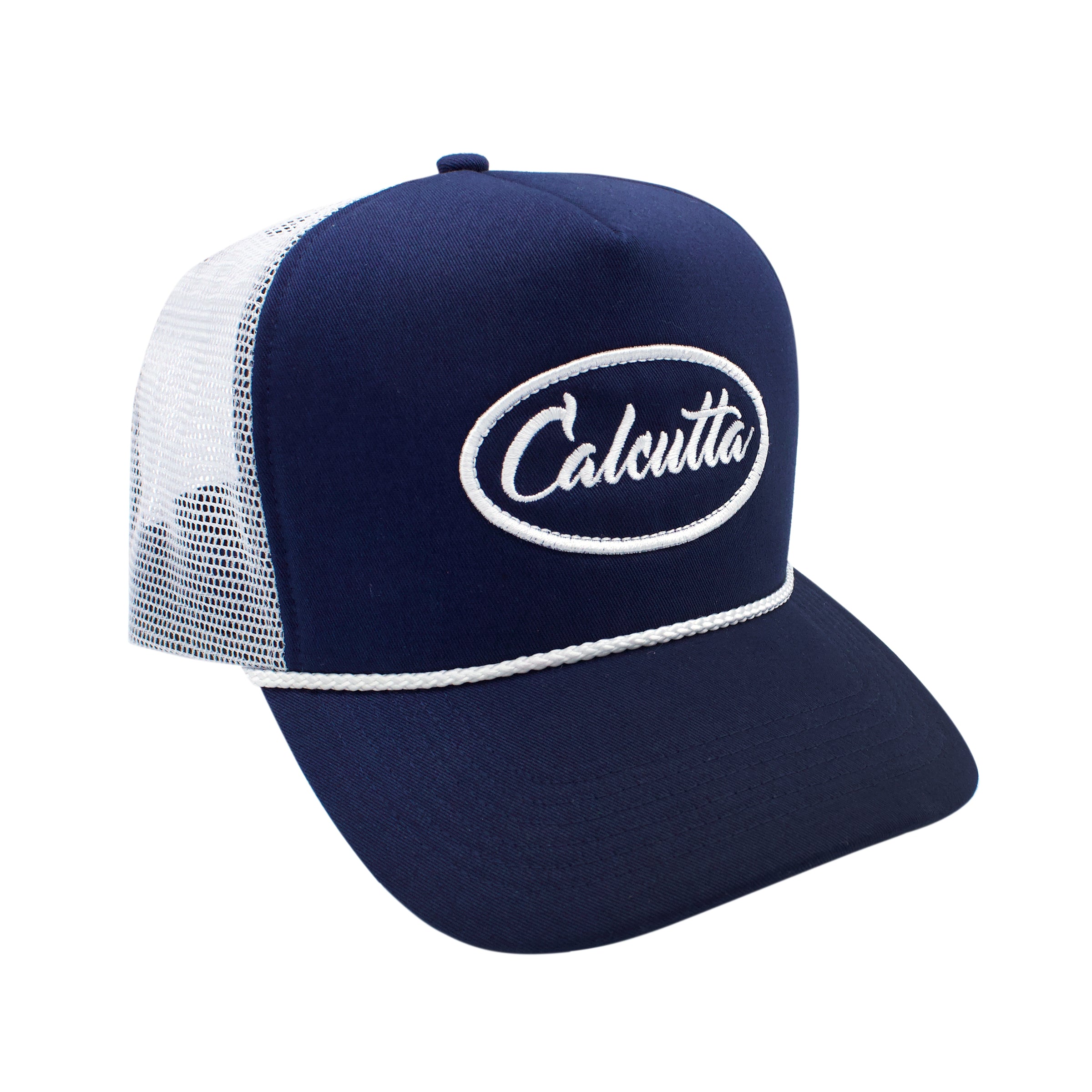 Classic Trucker Fishing Hat with Calcutta Patch navy