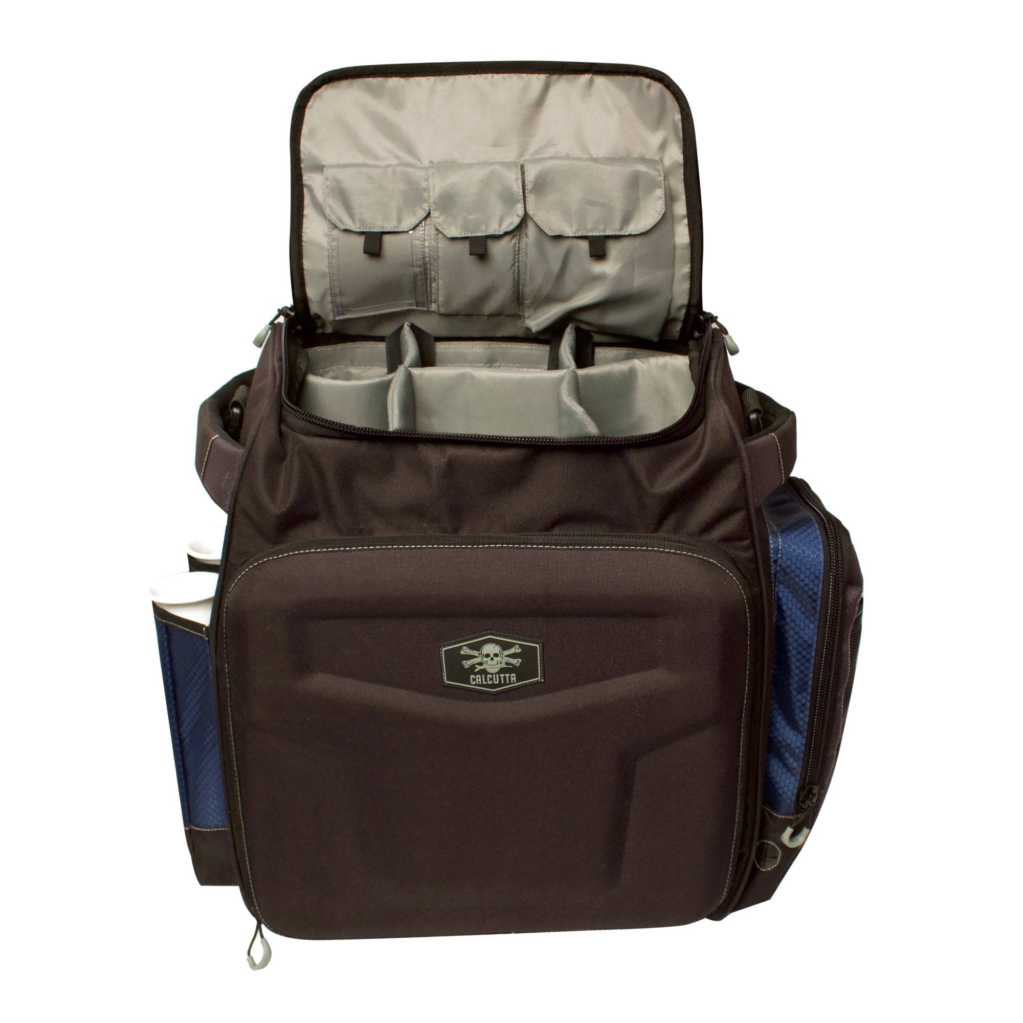 Calcutta Explorer rolling tackle bag with fishing reel compartments