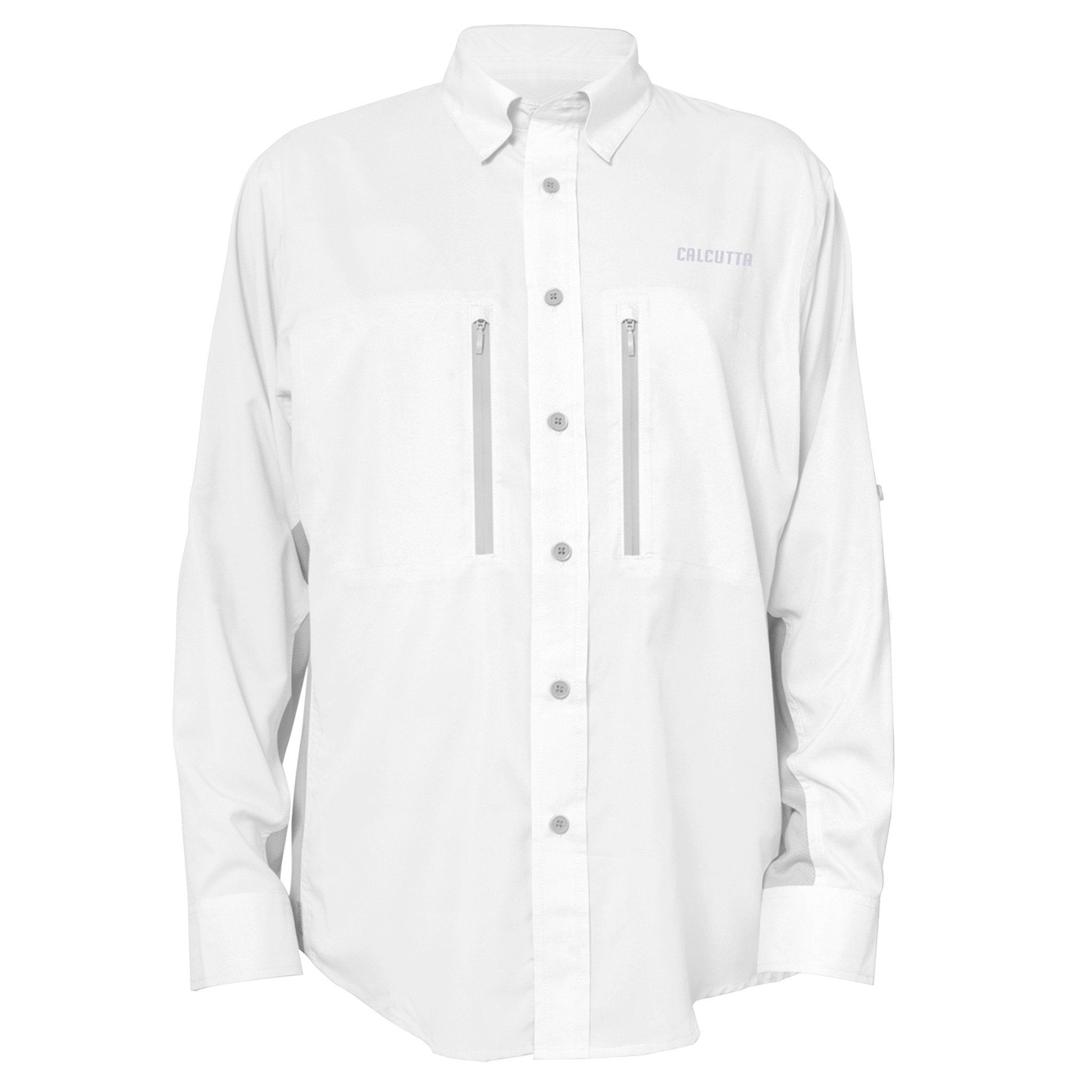 Calcutta Outdoors Long Sleeve Performance Fishing Shirt (White - XL)