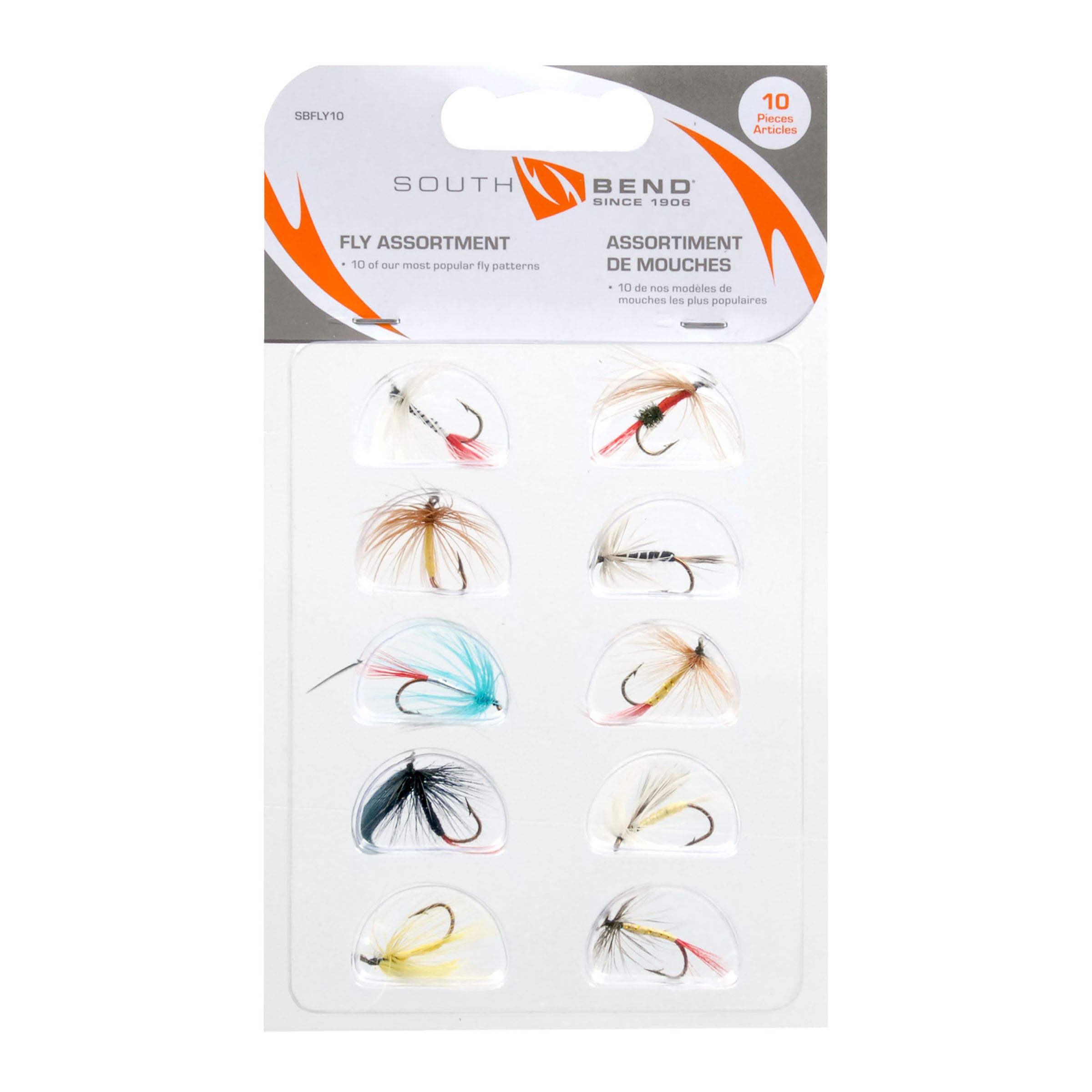 South Bend Assorted Flies 10 Flys