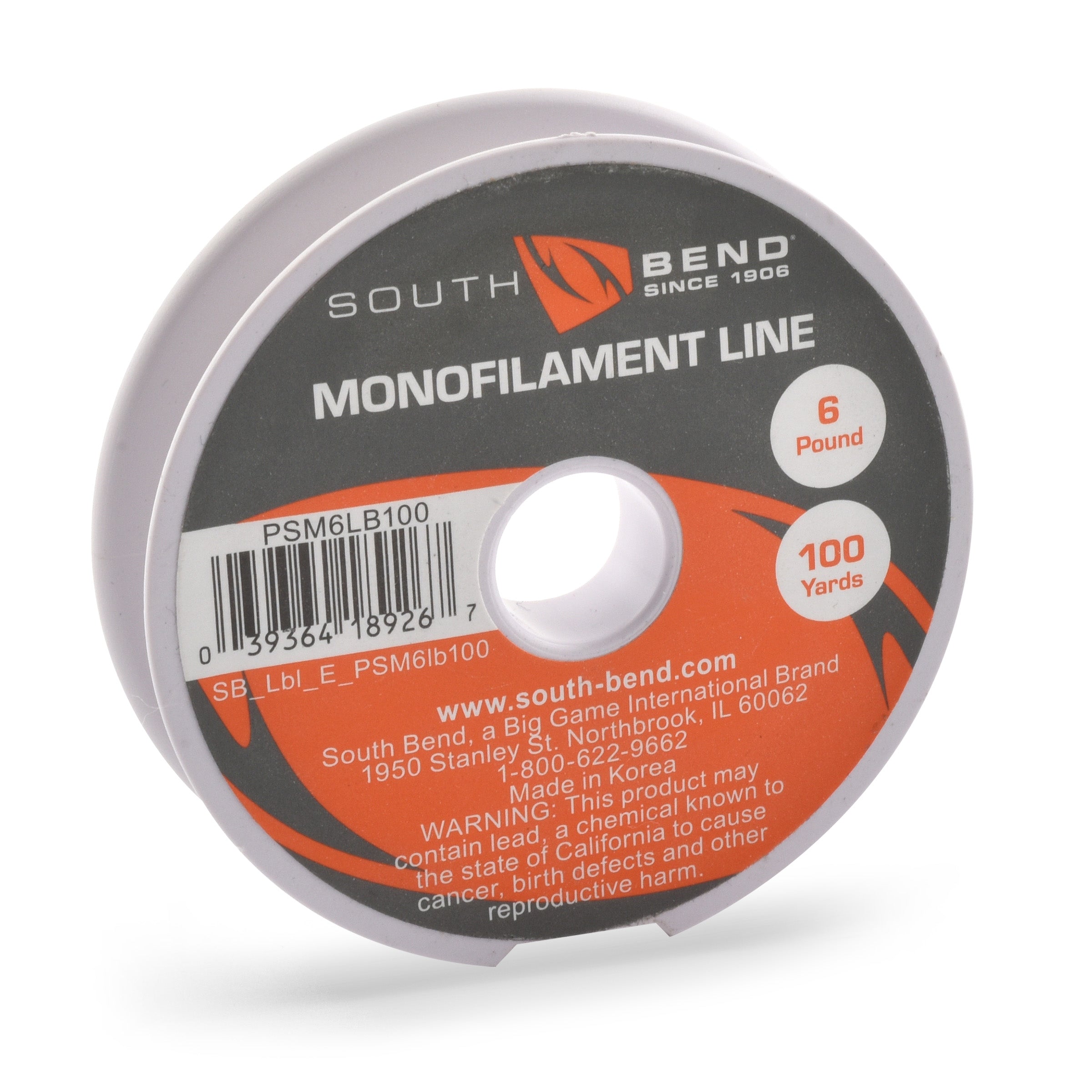 South Bend PSM6LB100 Pony Spool Mono 6lb 100 yd