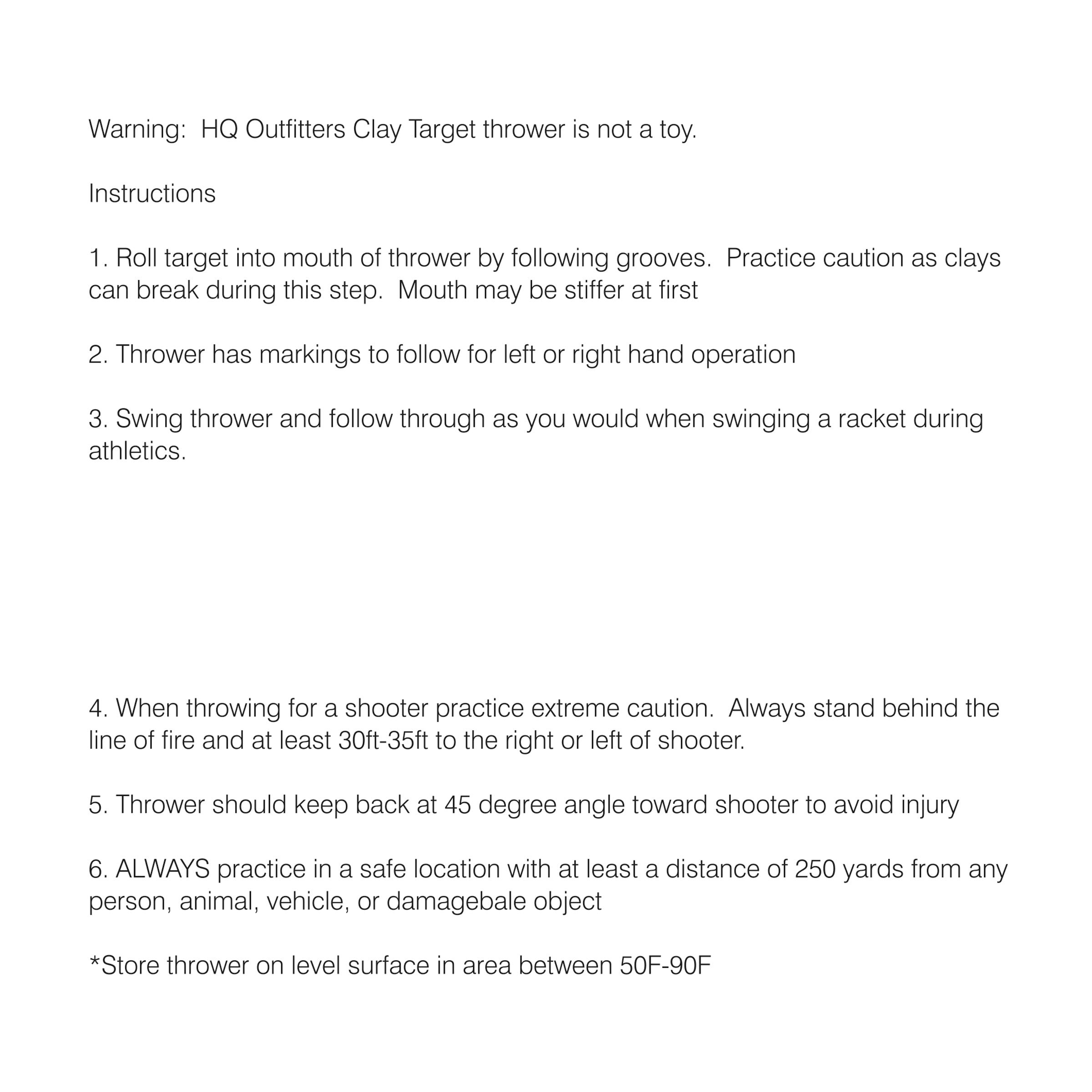 Hand Target Thrower HQ Outfitters®