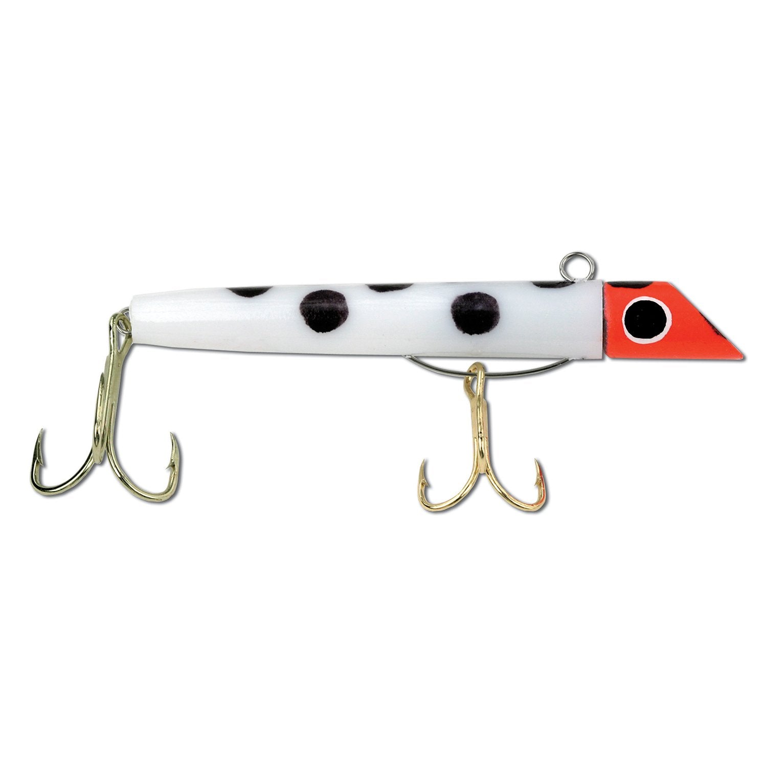 Got-Cha plug 100 series red head white body with dots