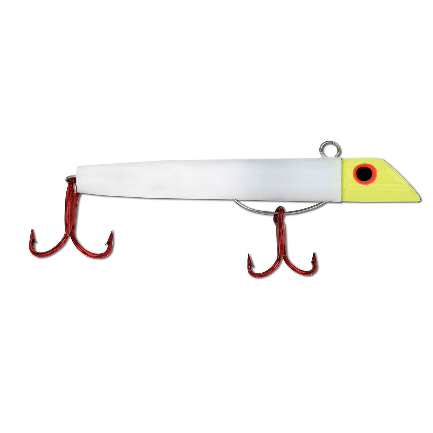 Got-Cha plug 100 series yellow head white body red hooks