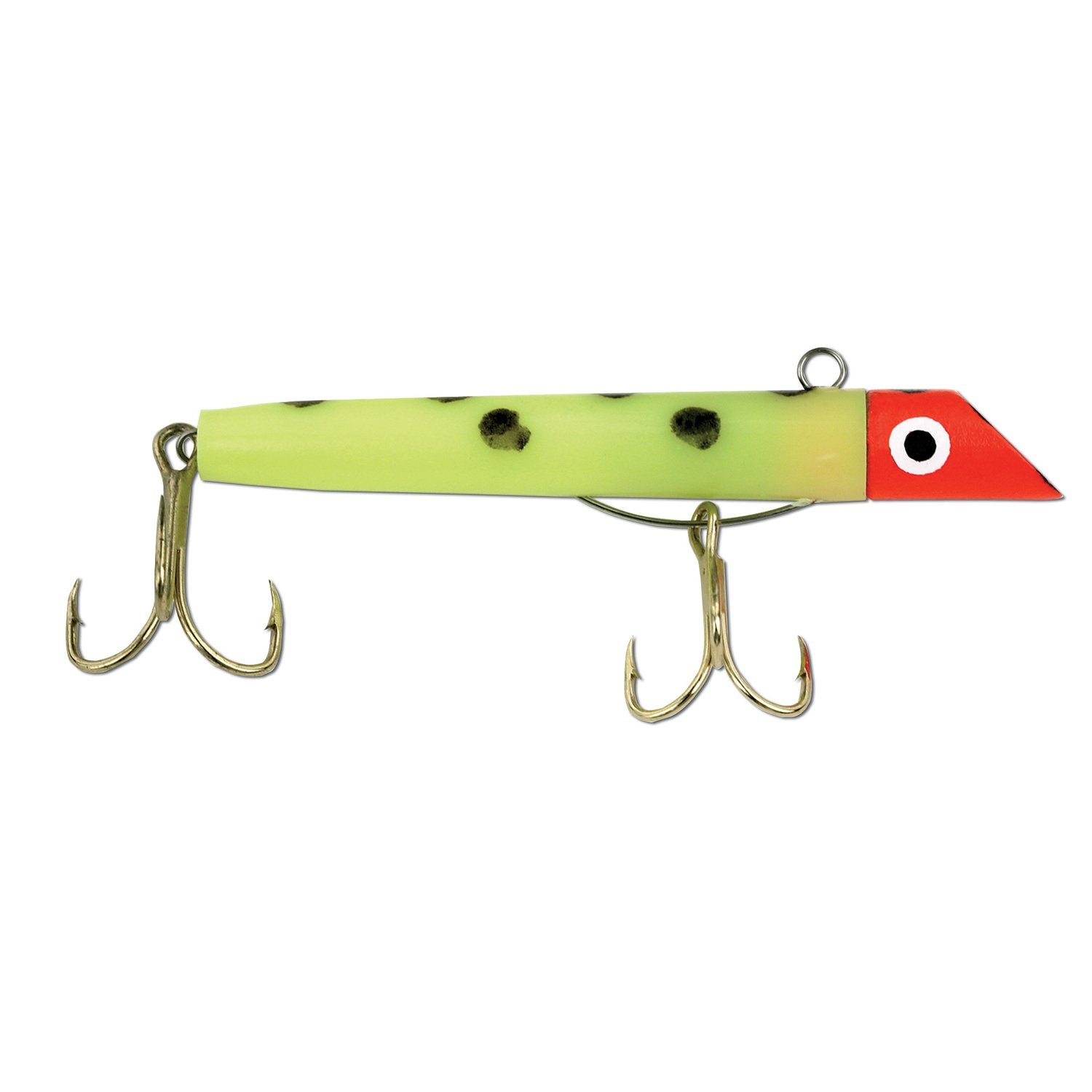 Got-Cha plug 100 series red head chartreuse body with dots