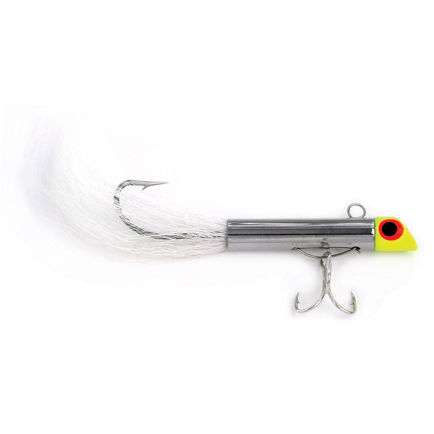 Got-Cha plug mini 1000 series yellow head chrome body white bucktail