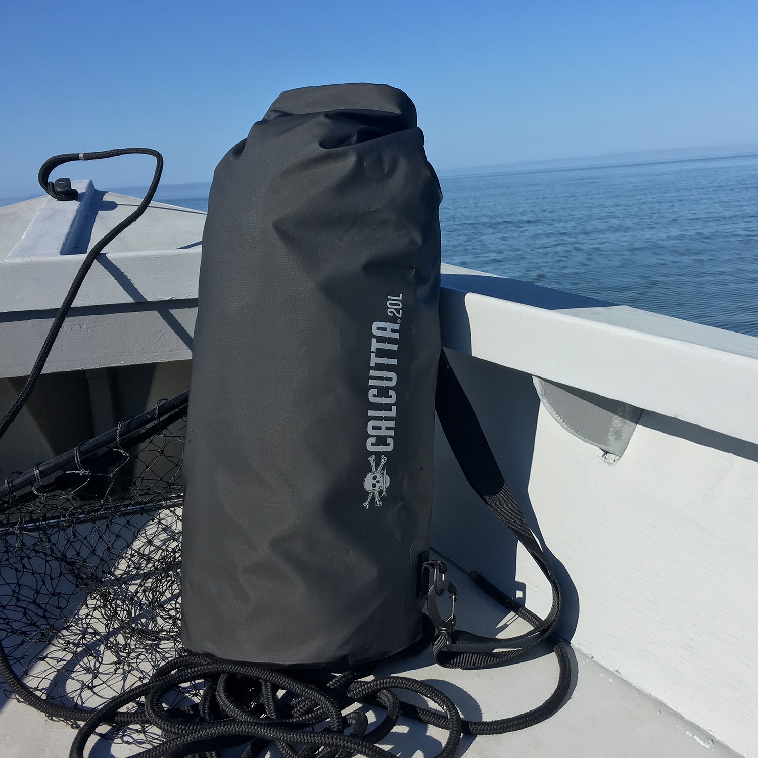 Calcutta 20l dry bag in boat