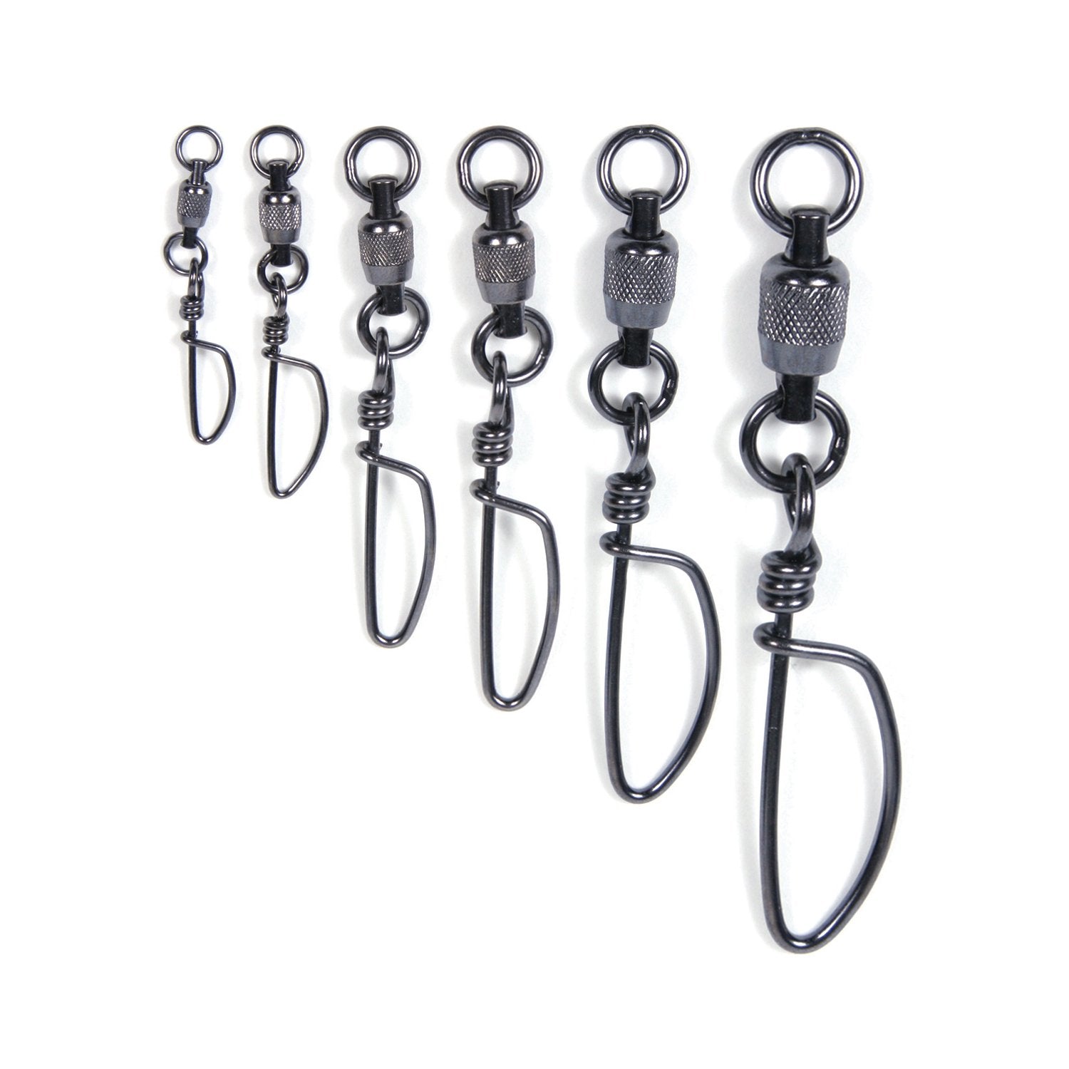 Stainless Steel Dual Rotation Ball Bearing Snap Swivels 10 Pack