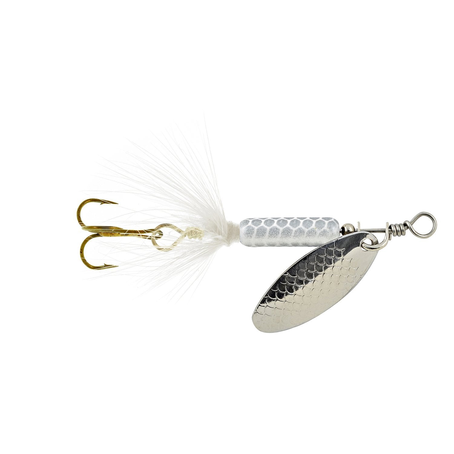 Inline Spinner Lure - White Scale