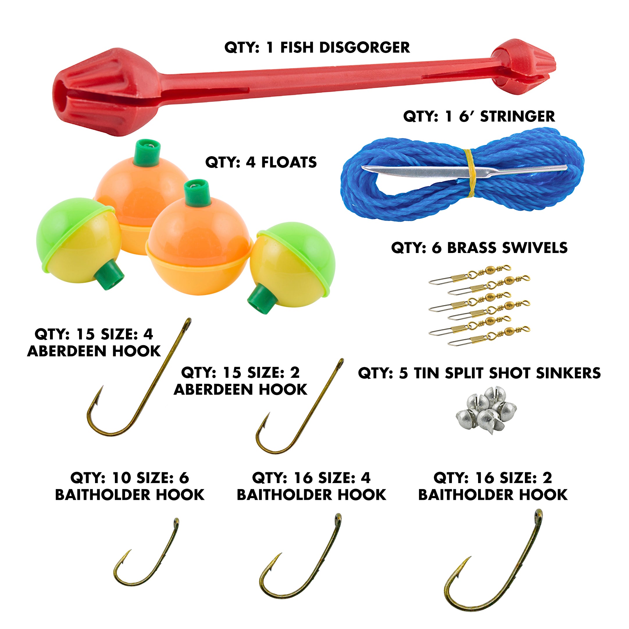 88 Piece Worm Gear Green 1-Tray Tackle Box Complete Starter Kit for  Beginners